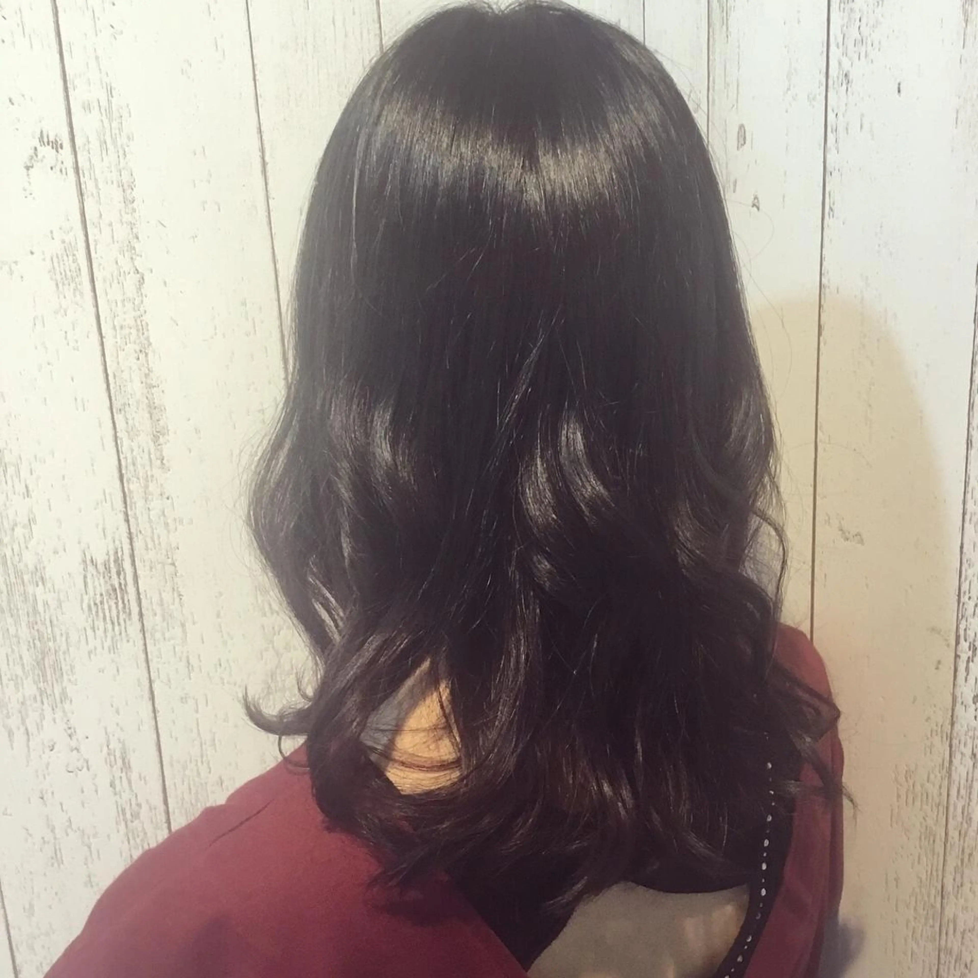 セミロング カラー パーマ 金崎 新吾のヘアスタイル