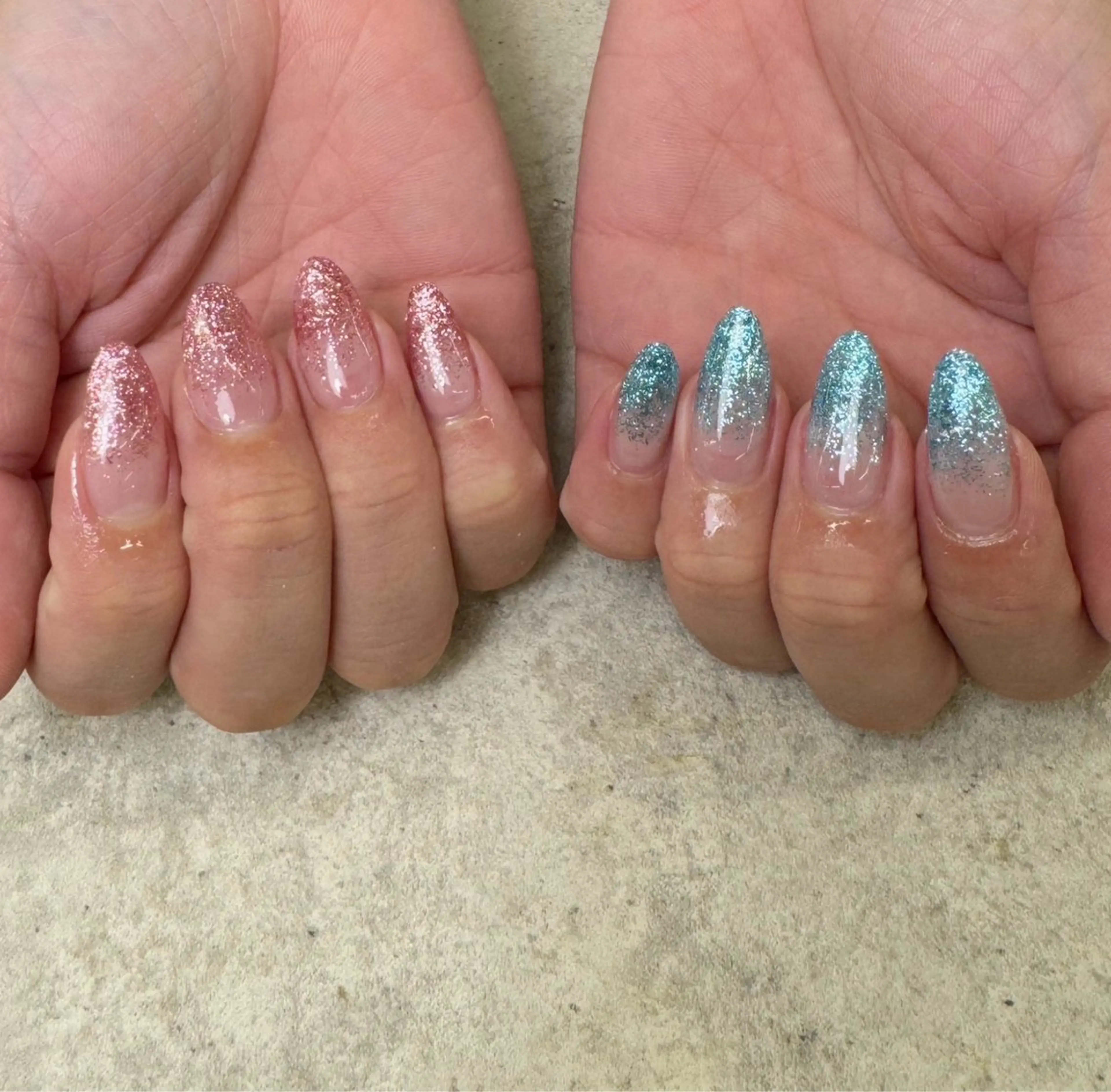 ネイル ラメ(グリッター) ラメグラデーション ハンドネイル 【MAXKELLY】 Shiotaのネイルデザイン