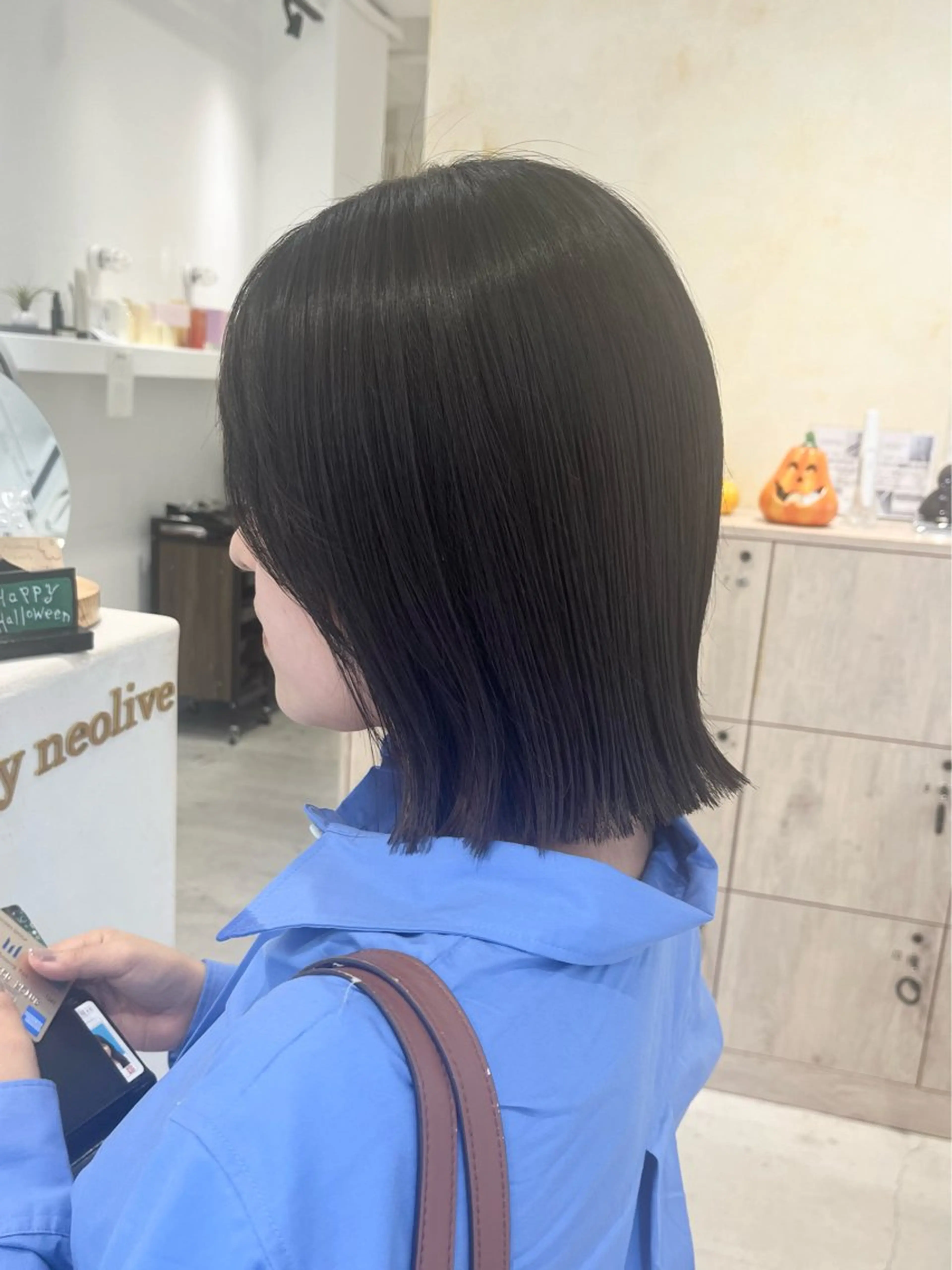 ミディアム カラー カット ヘアカラー トリートメント ボブ/美髪矯正 /佐藤　奈巳のヘアスタイル