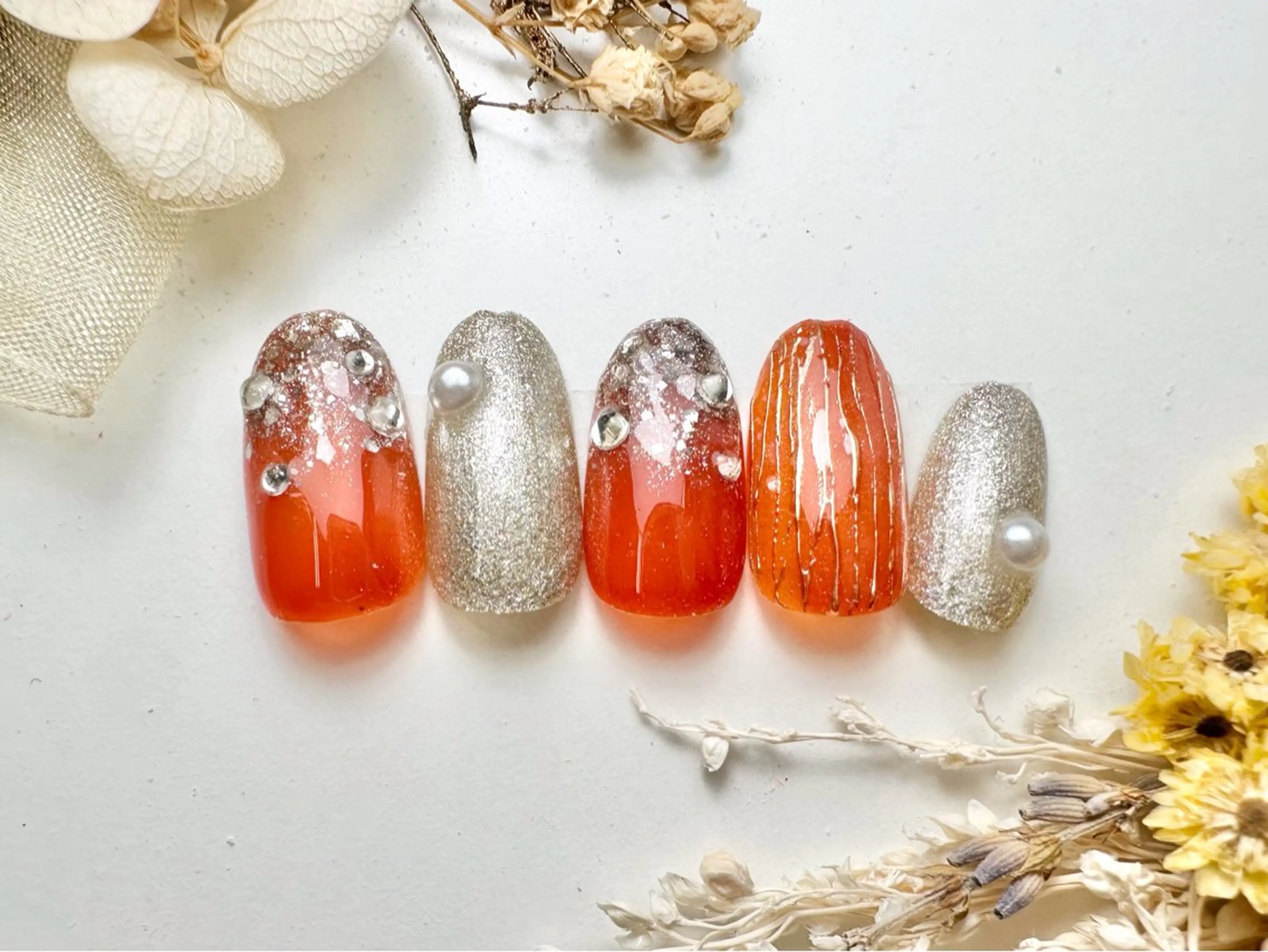 ネイル ハンドネイル ネイルPetit Ribbonのネイルデザイン