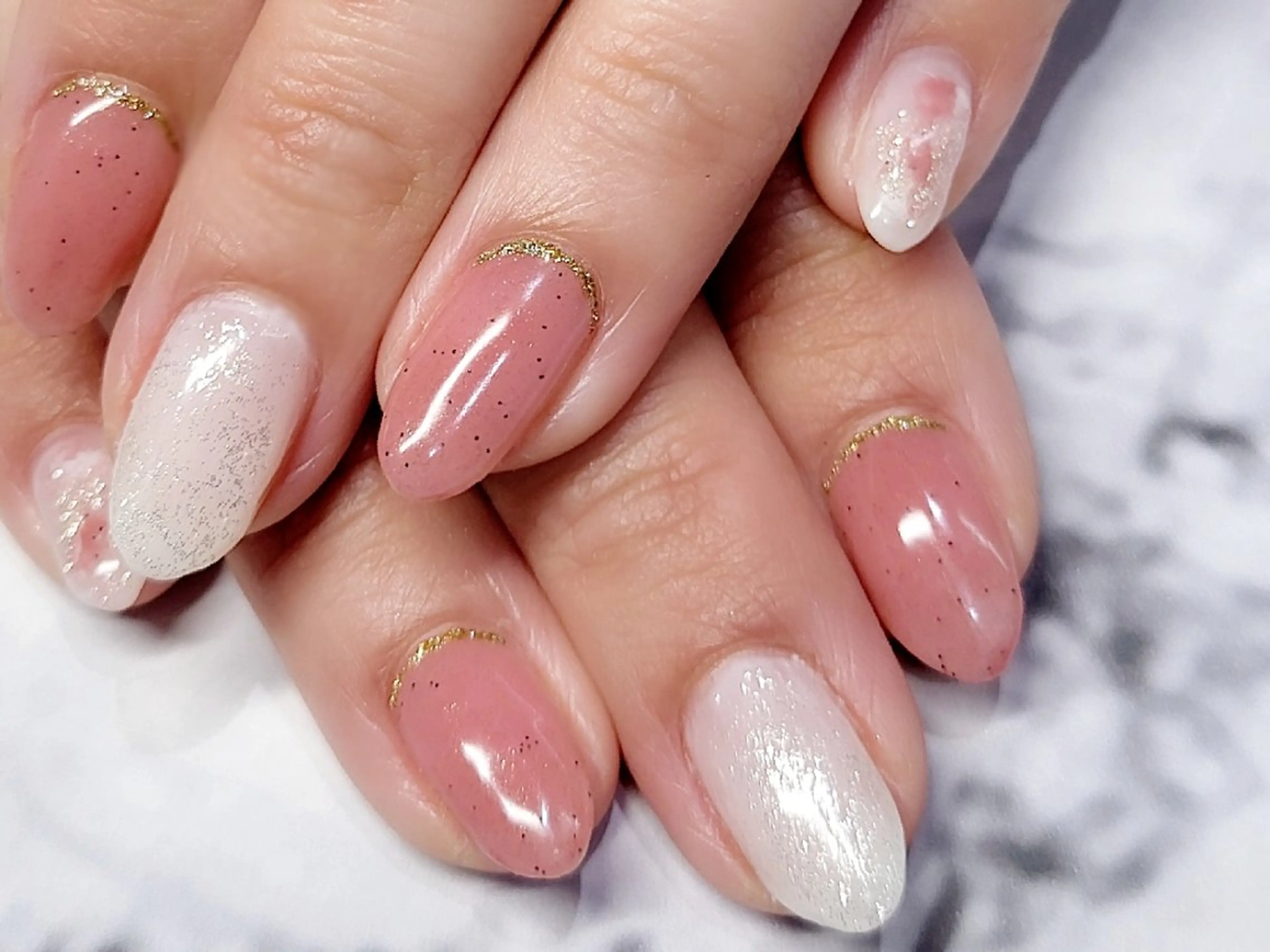 ネイル ニュアンスネイル 春ネイル ハンドネイル 矢野 美希のネイルデザイン