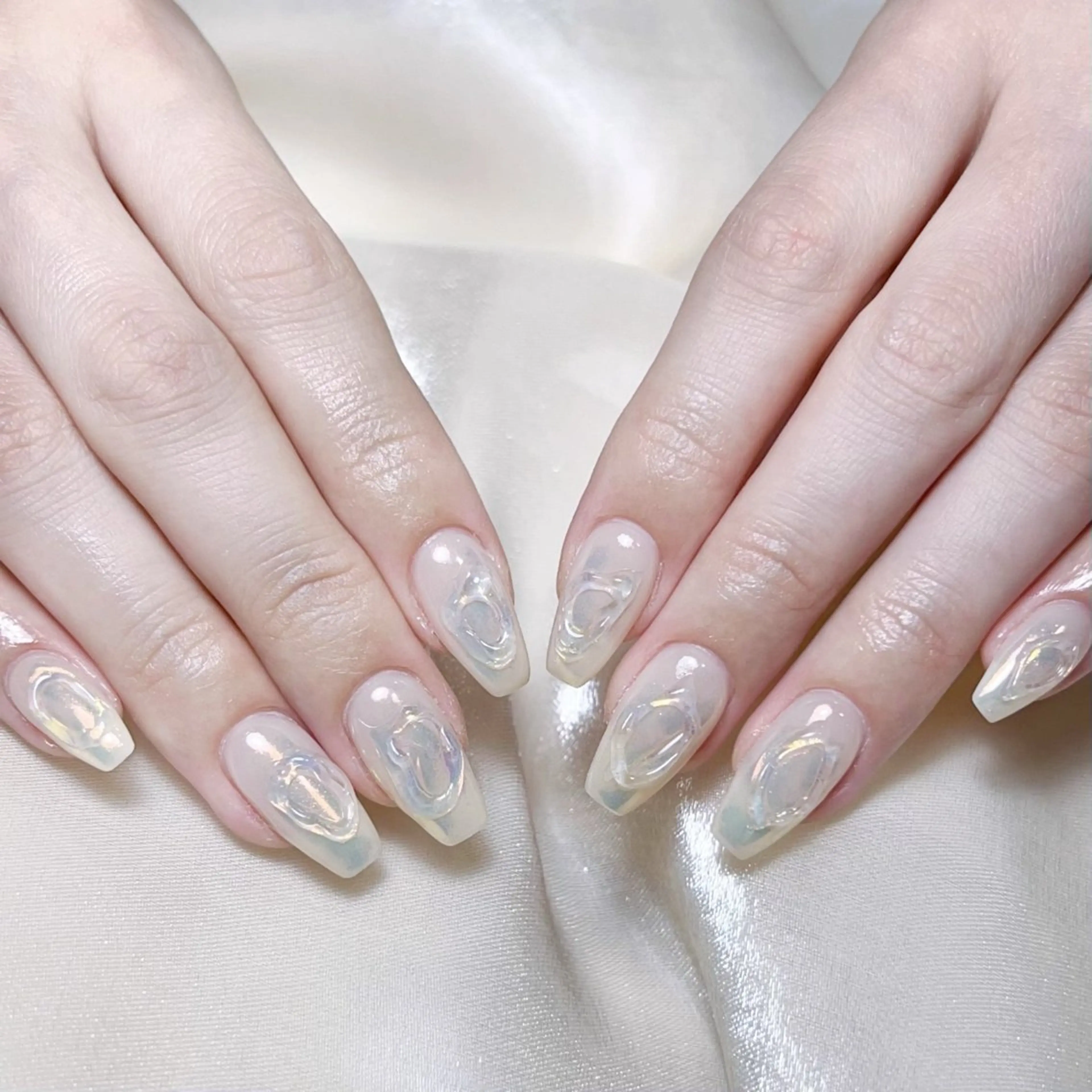 メンズ ネイル メンズ韓国風 アートネイル オーロラネイル ガーリー キラキラネイル ハンドネイル Nail salon 木にいるのネイルデザイン