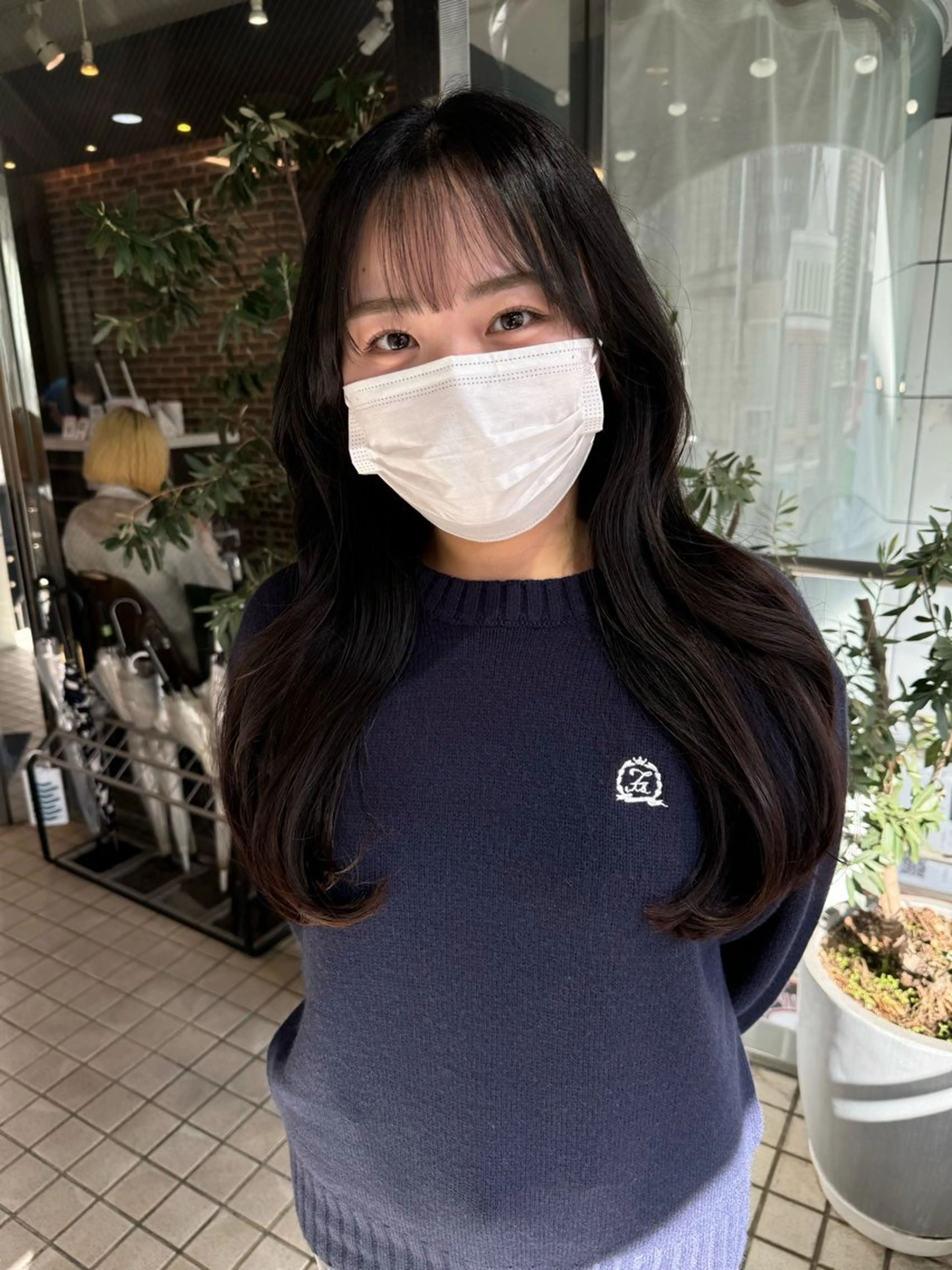 ロング 顔周りカット 韓国風ヘア designcolo r/似合わせNOKAのヘアスタイル