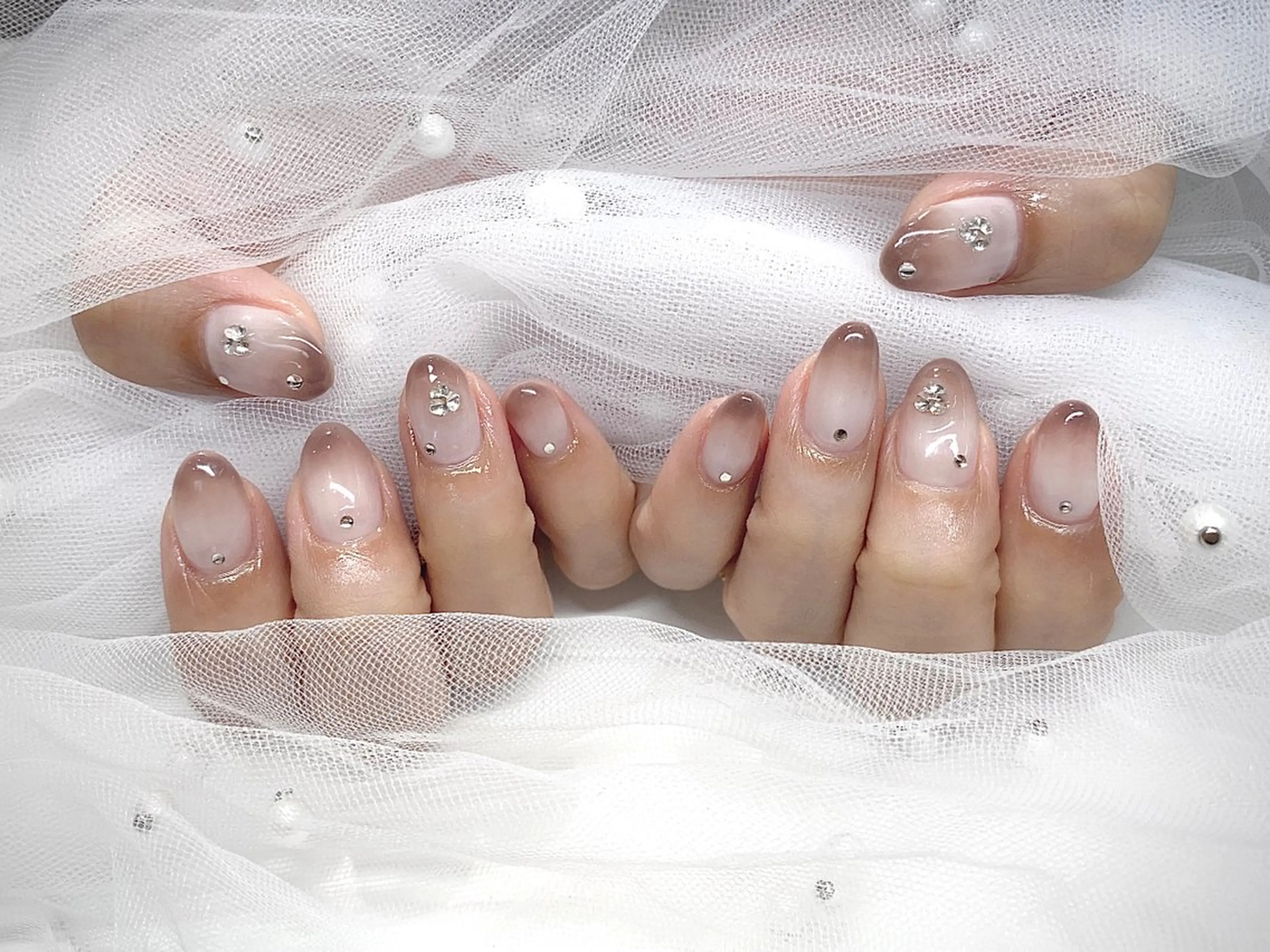 ネイル I-nailロング /ワンホン/キラキラのネイルデザイン