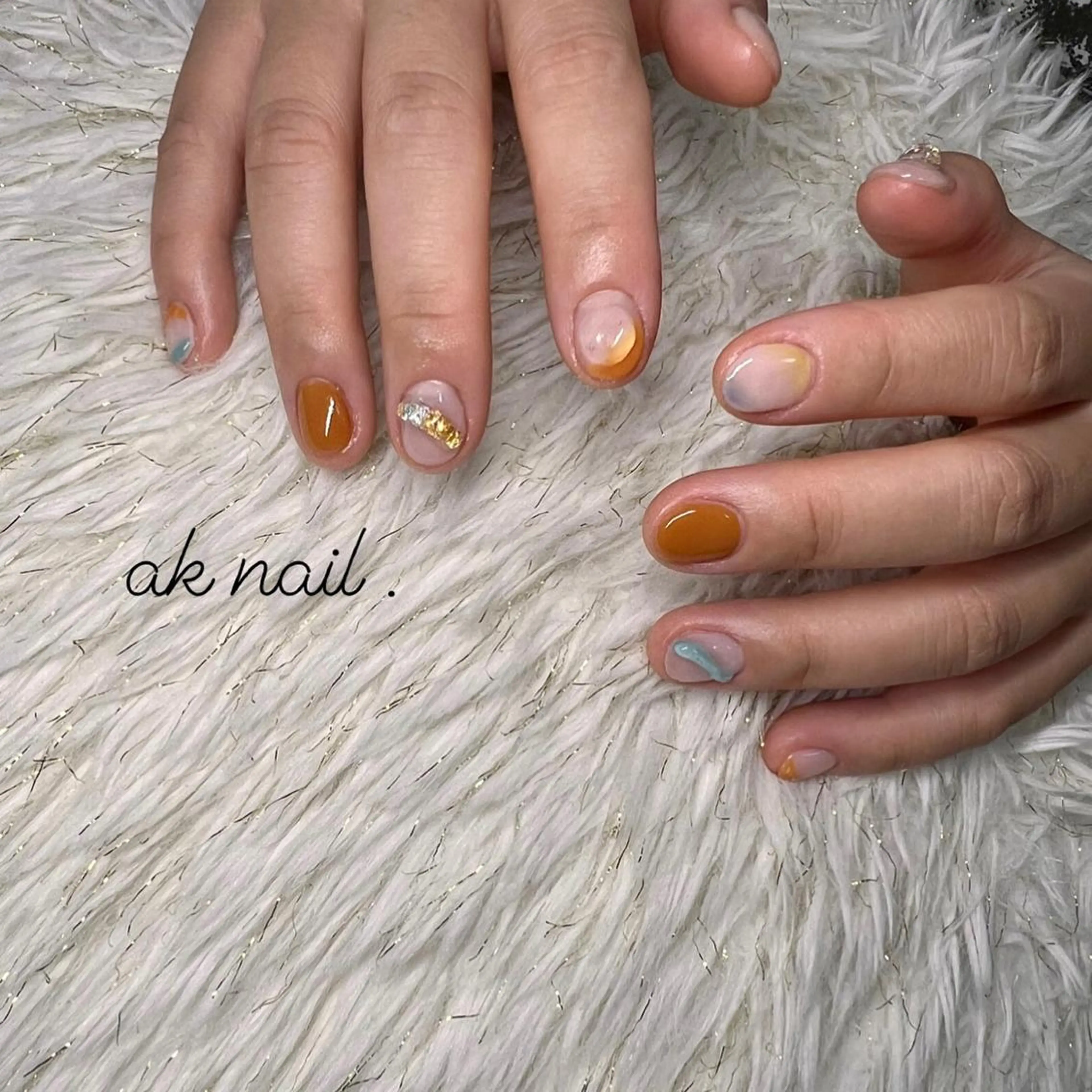 ショート ネイル ハンドネイル ak nail .のネイルデザイン