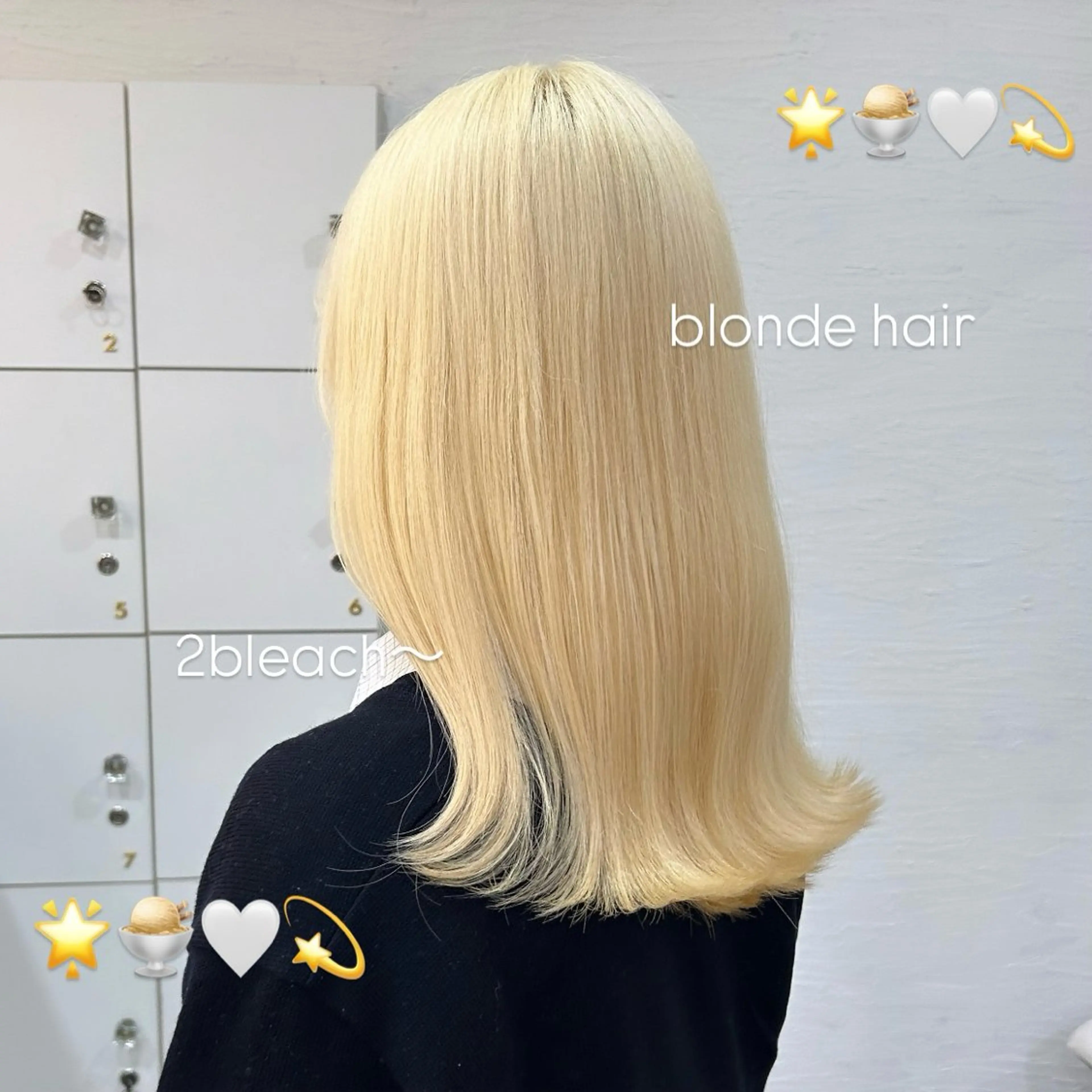 ミディアム カラー ブリーチ 抜きっぱなしブロンド ブロンド ヘアカラー トリートメント inq sakae所属・りん🌷︎名古屋 ブリーチカラーのヘアスタイル