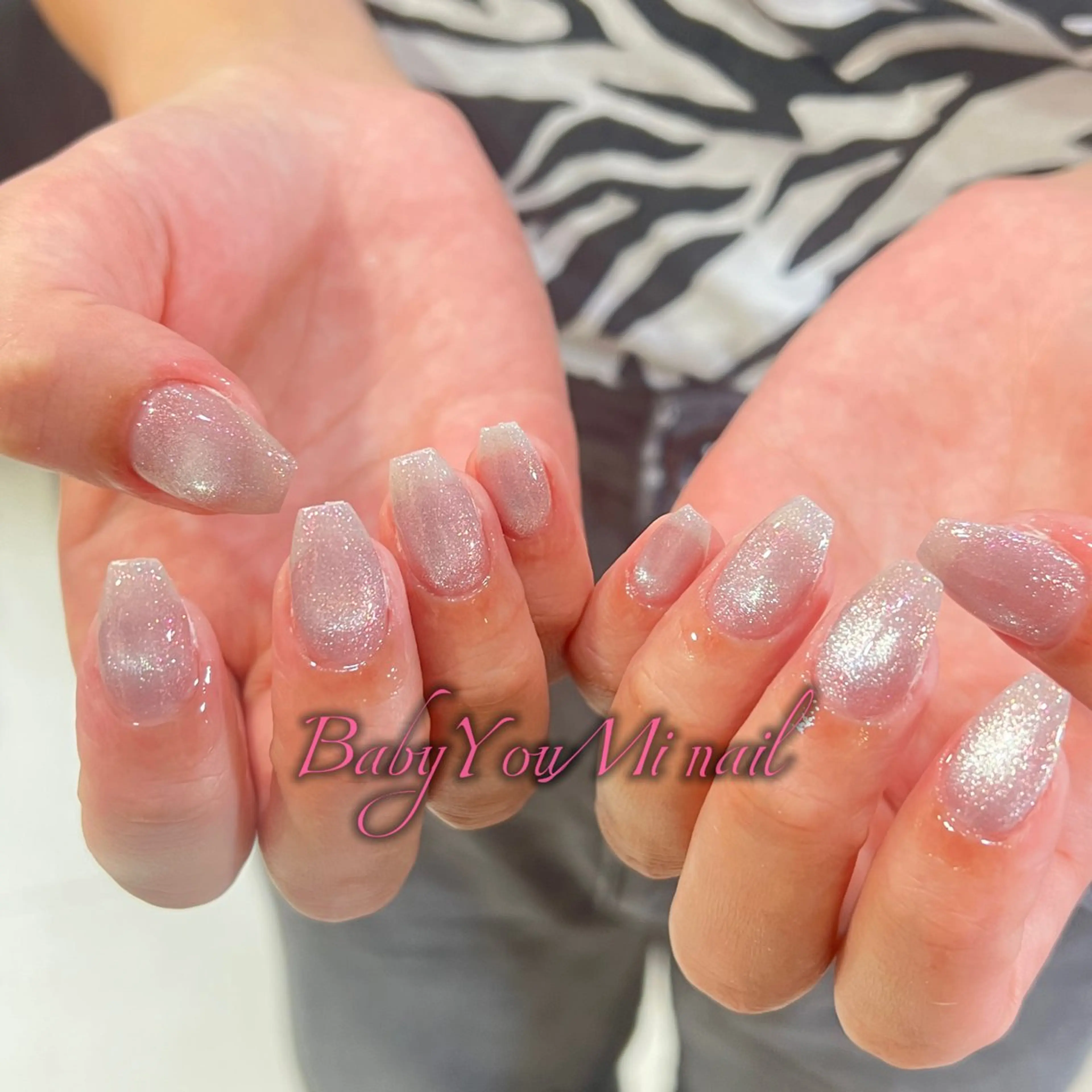 ネイル オーロラネイル フラワーネイル フットネイル フレンチネイル ジェルネイル ハンドネイル BabyYouMi ねねのネイルデザイン