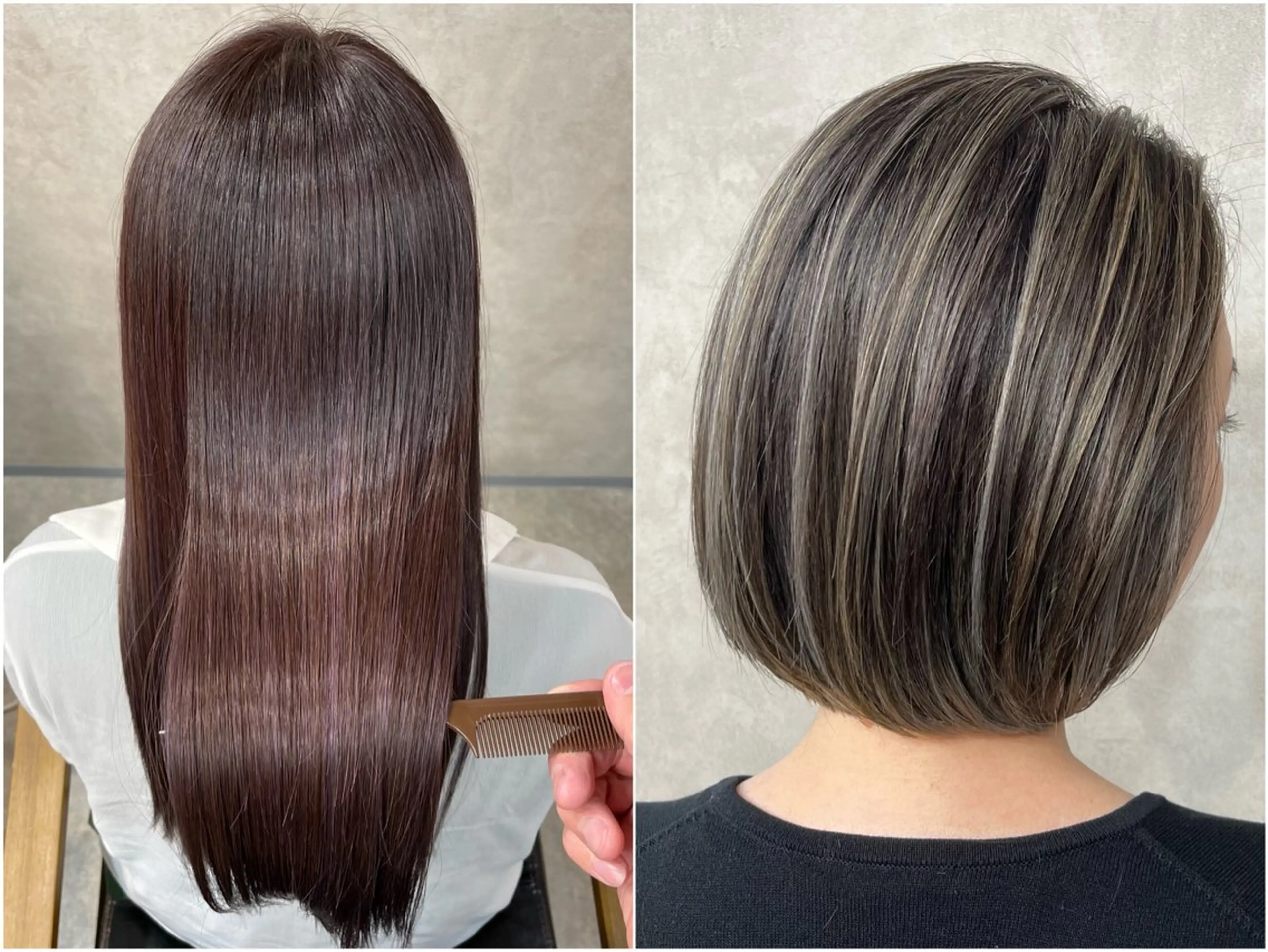 カラー パーマ ハイライトカラー 髪質改善 酸性ストレート 酸熱トリートメント ストレートパーマ 白髪ぼかし/美髪矯正 /宮崎陽平のヘアスタイル