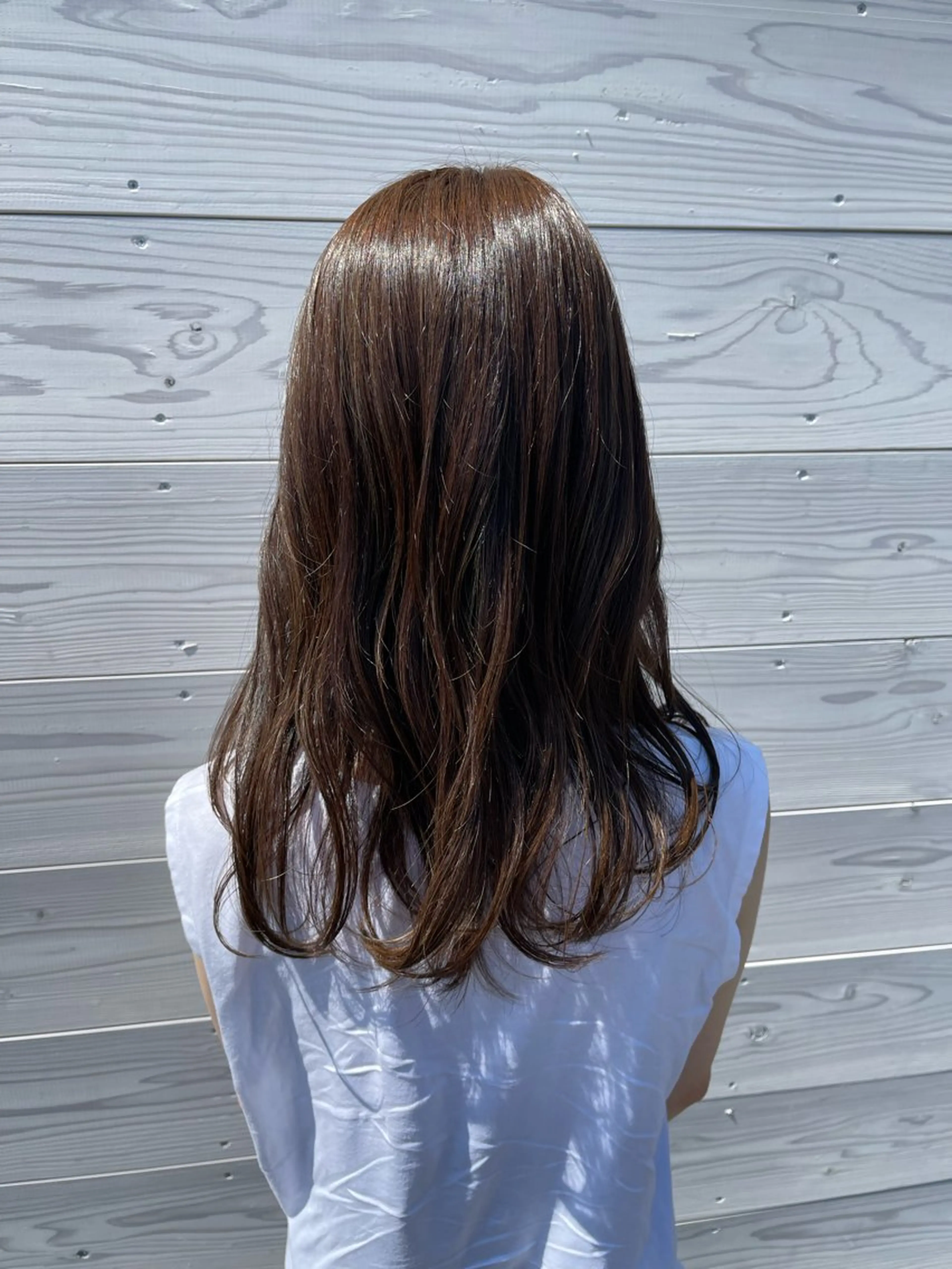 ロング カラー ハイライトカラー ハイライト 磧本 祐里恵のヘアスタイル