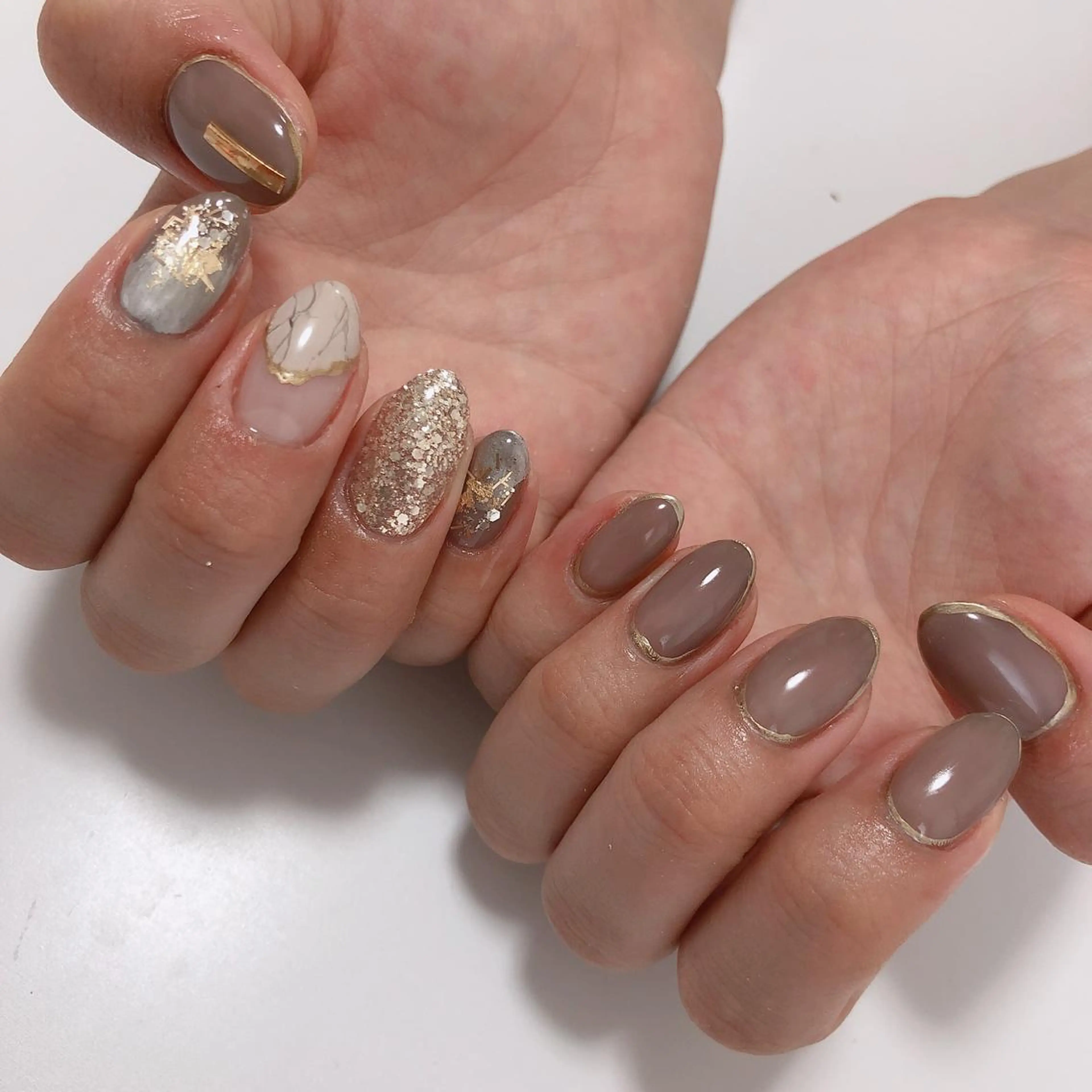 ネイル アートネイル ニュアンスネイル hyakutake itsumiのネイルデザイン