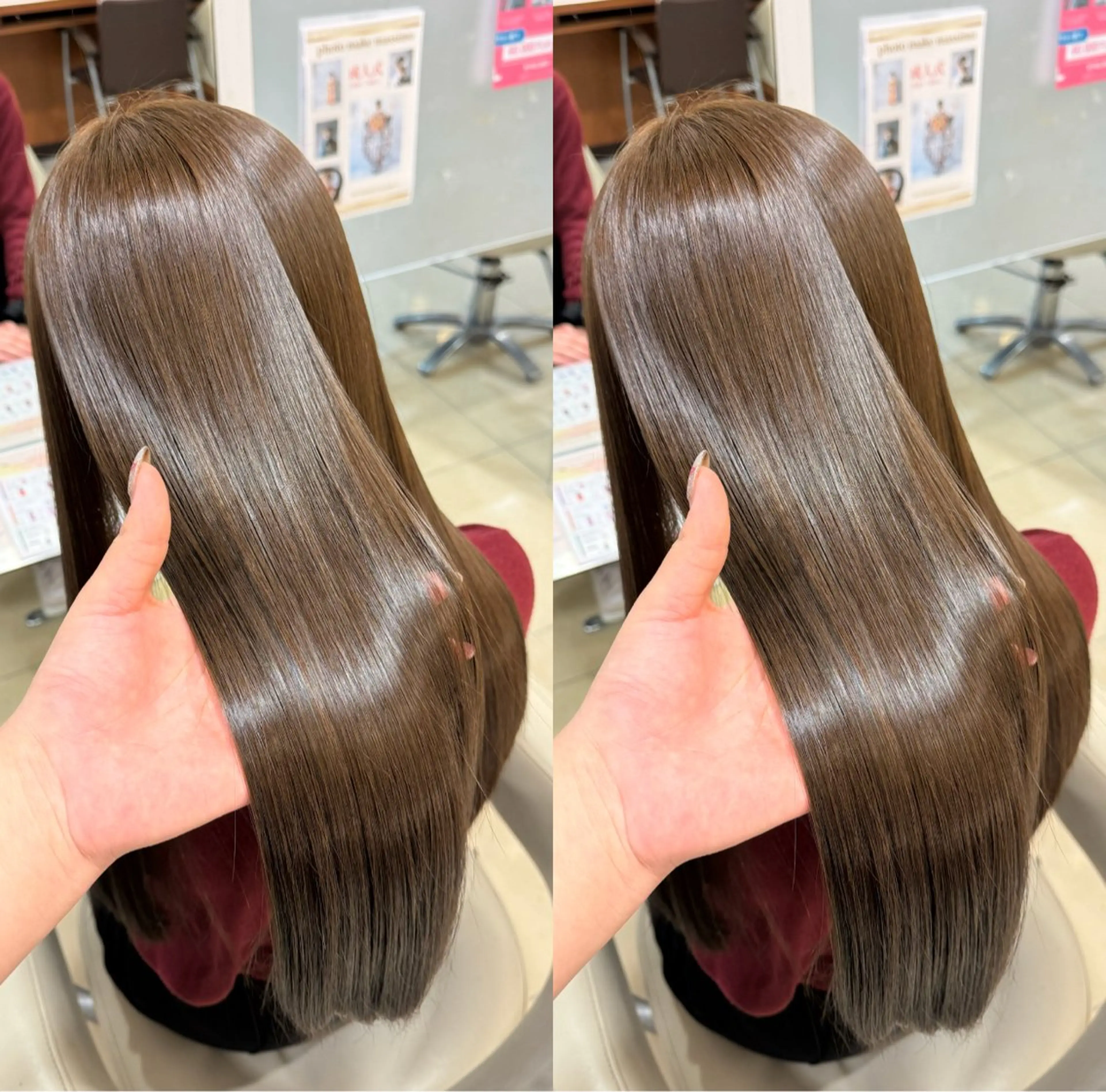 ロング カラー ベージュカラー ヘーゼル 髪質改善 ヘアカラー トリートメント 🦋ICONIQ豊田 /艶髪/かおり🦋のヘアスタイル