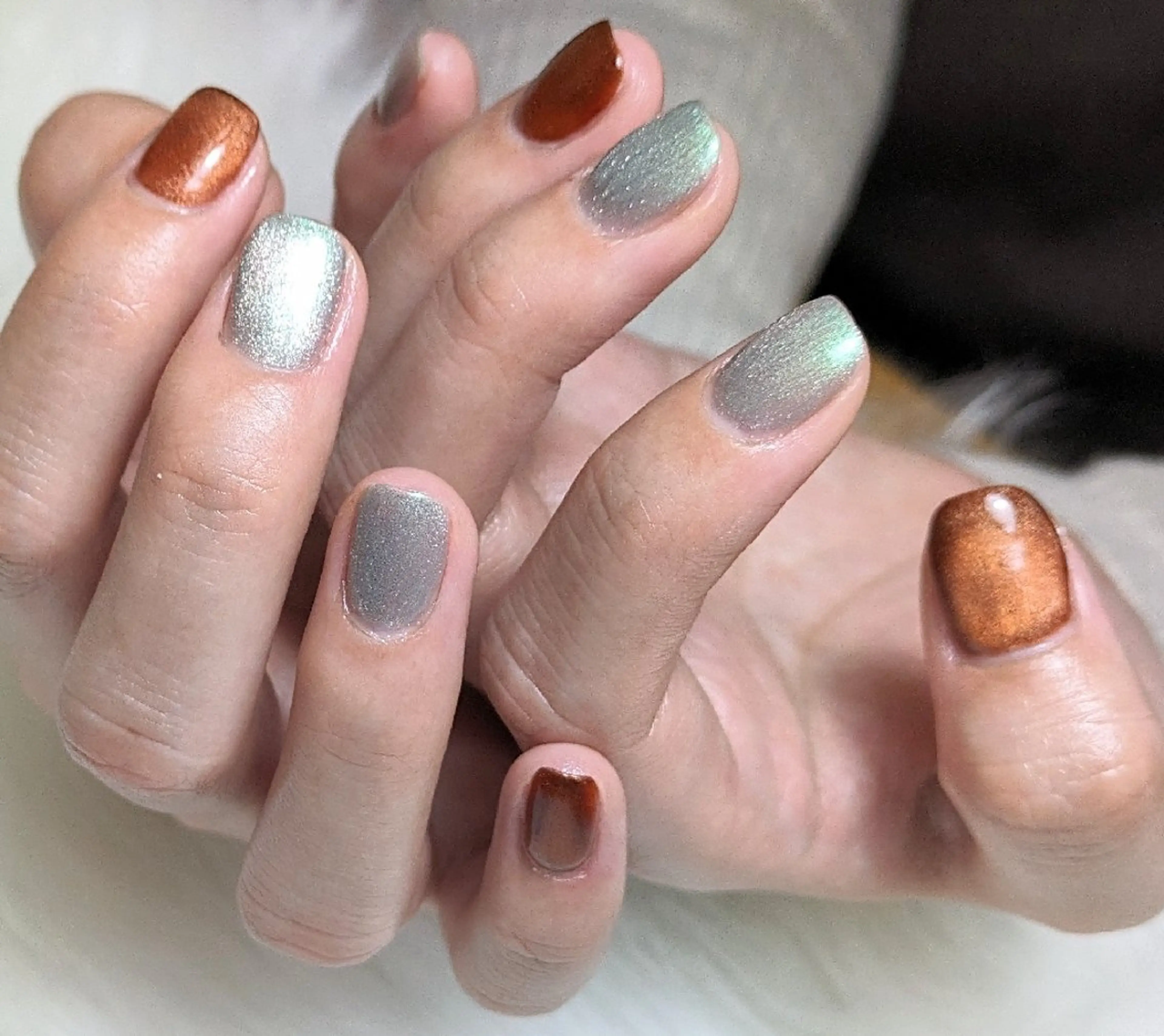 ネイル ジェルネイル マグネットネイル ワンカラーネイル 美爪処め組 タカノのネイルデザイン