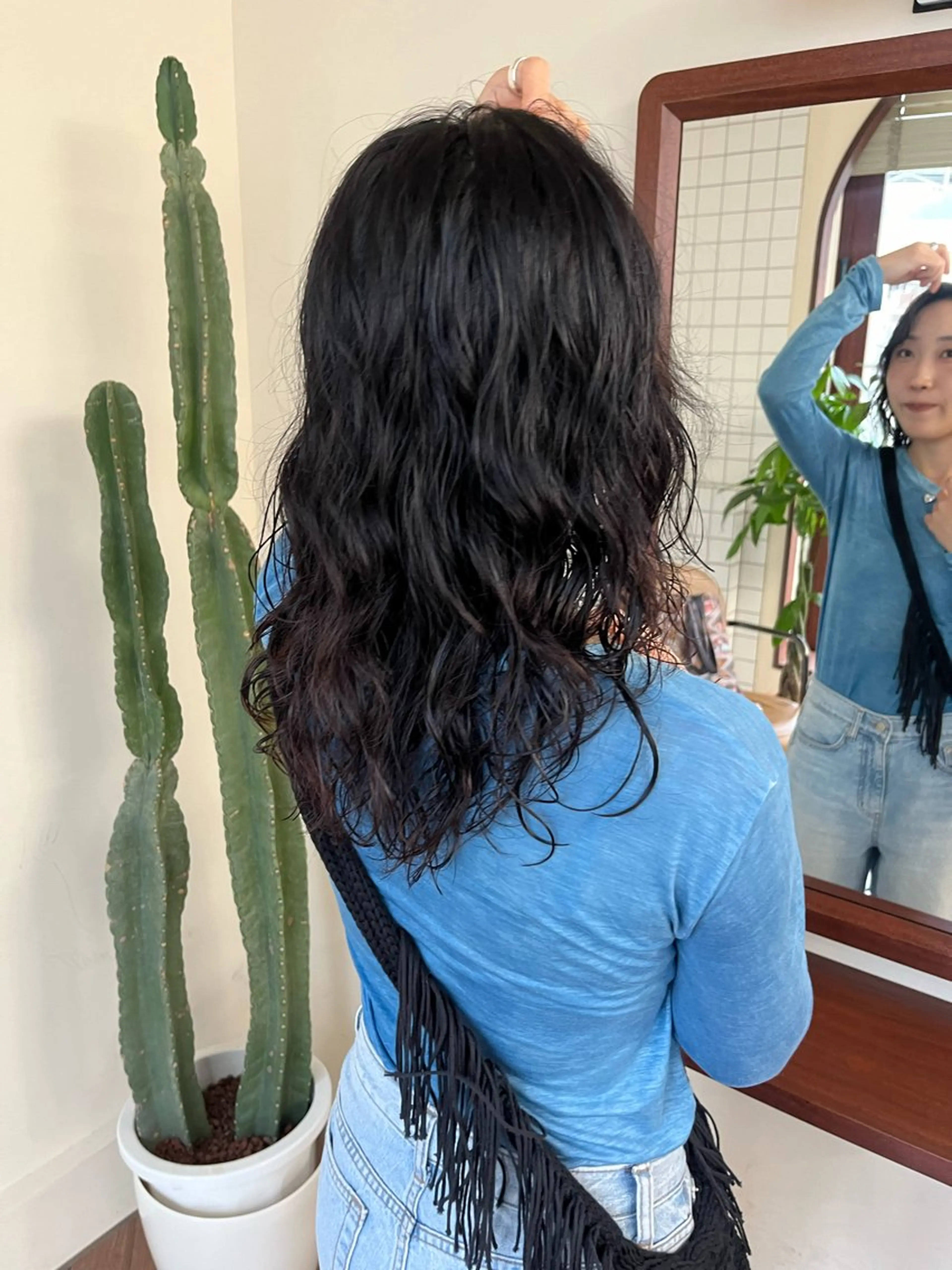 ミディアム パーマ ミディアムパーマ カット パーマ ボブパーマ/パーマ ウルフパーマのヘアスタイル