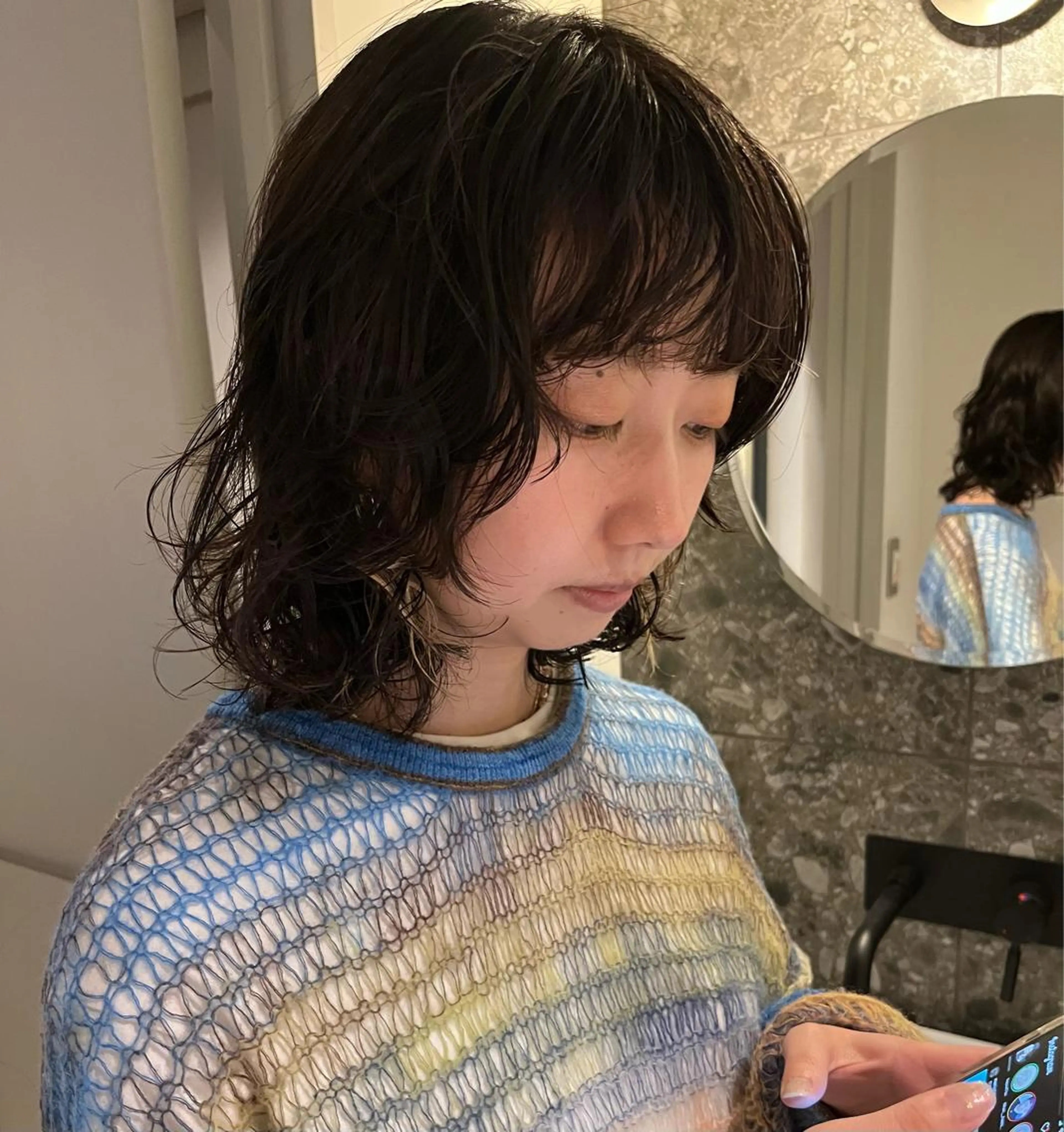 ミディアム パーマ ミディアムパーマ ウルフカット ciala清澄白河所属・MANA/ ciala清澄白河のヘアスタイル