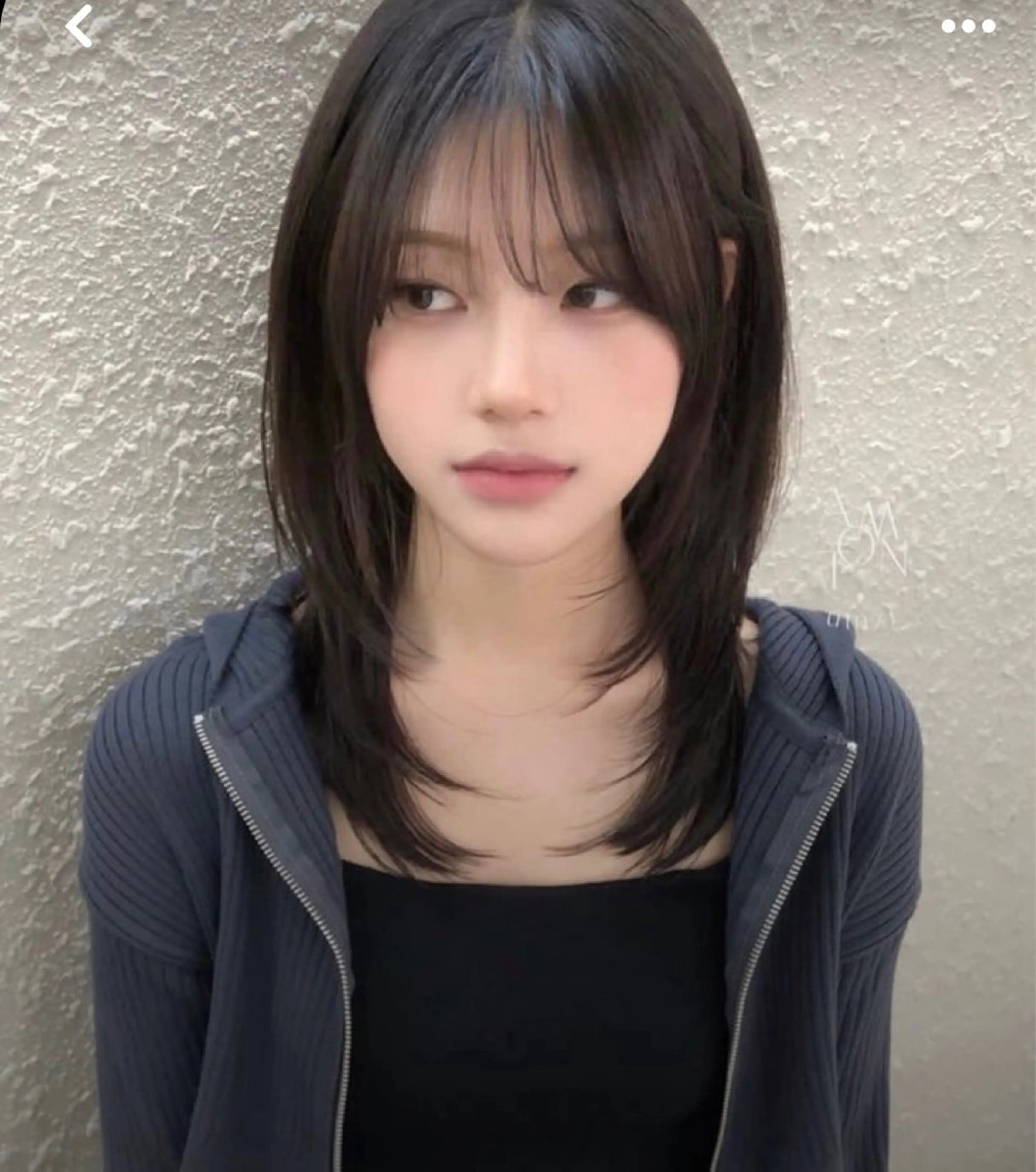 セミロング カラー RIN／韓国ヘア レイヤーカットのヘアスタイル