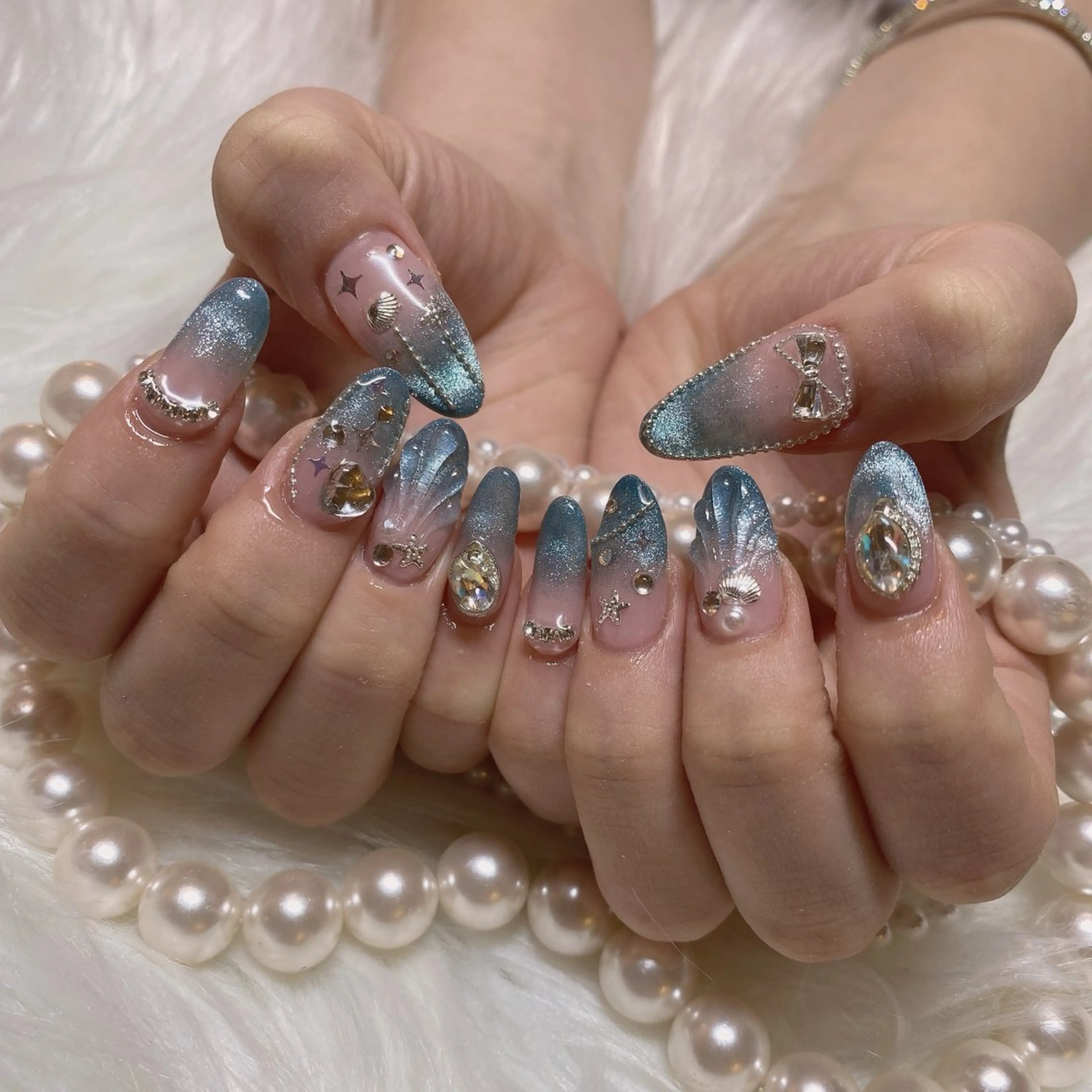 ネイル 持ち込み 夏ネイル Nailsalon apricotのネイルデザイン