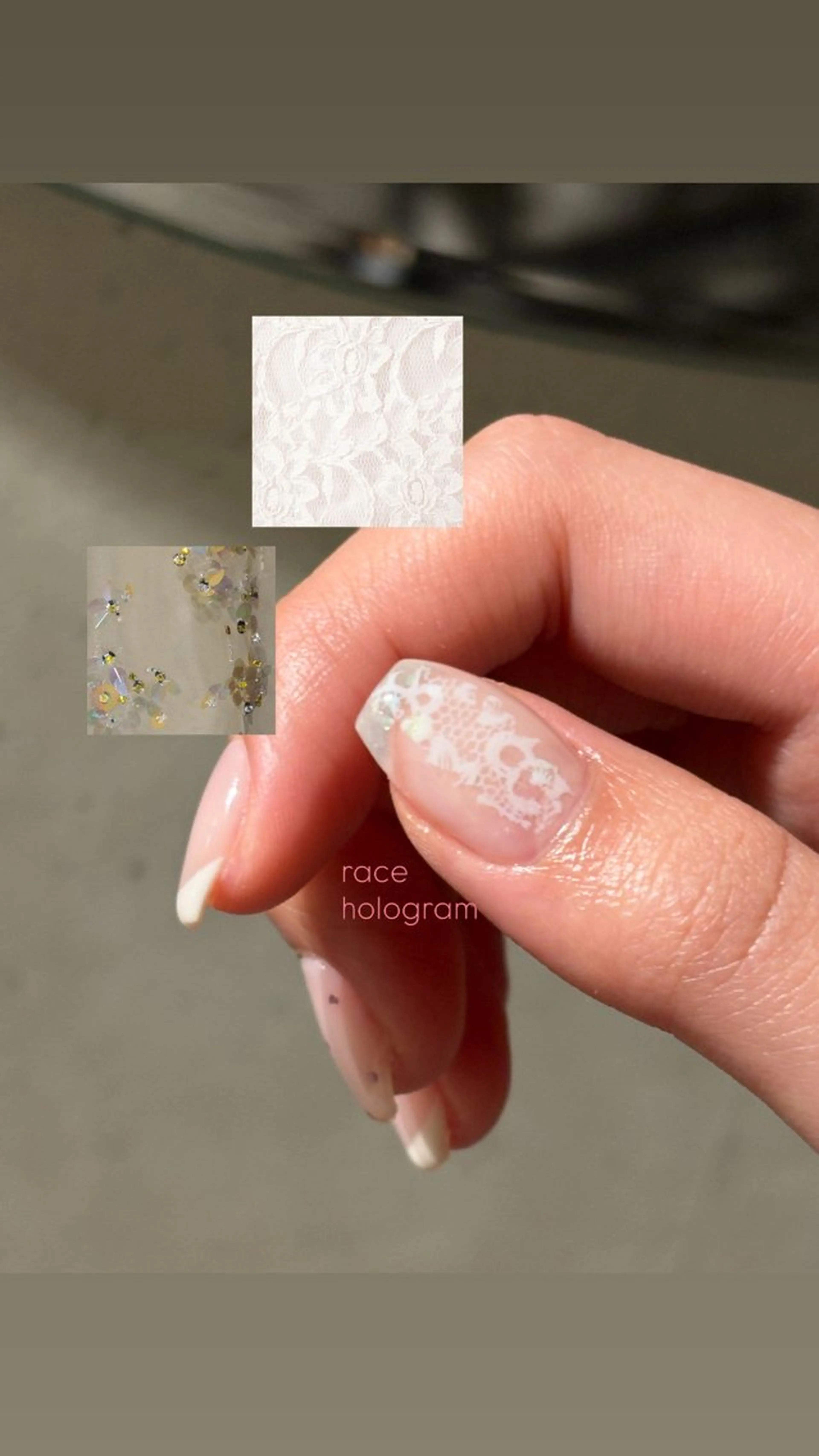 ネイル レース ニュアンスネイル ユ イのネイルデザイン