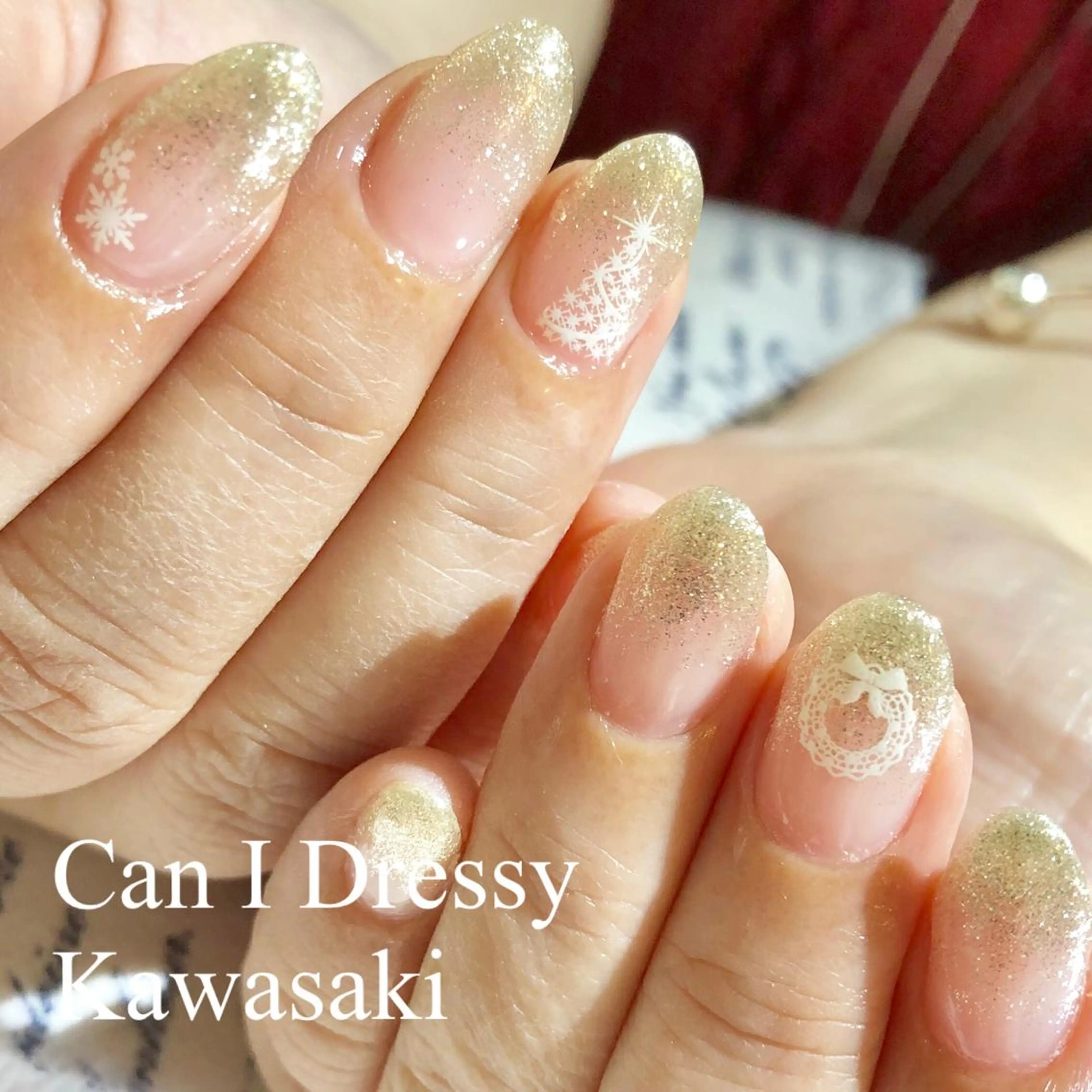 ネイル 冬ネイル クリスマス ハンドネイル Can I 川崎店 三島 久美子のネイルデザイン