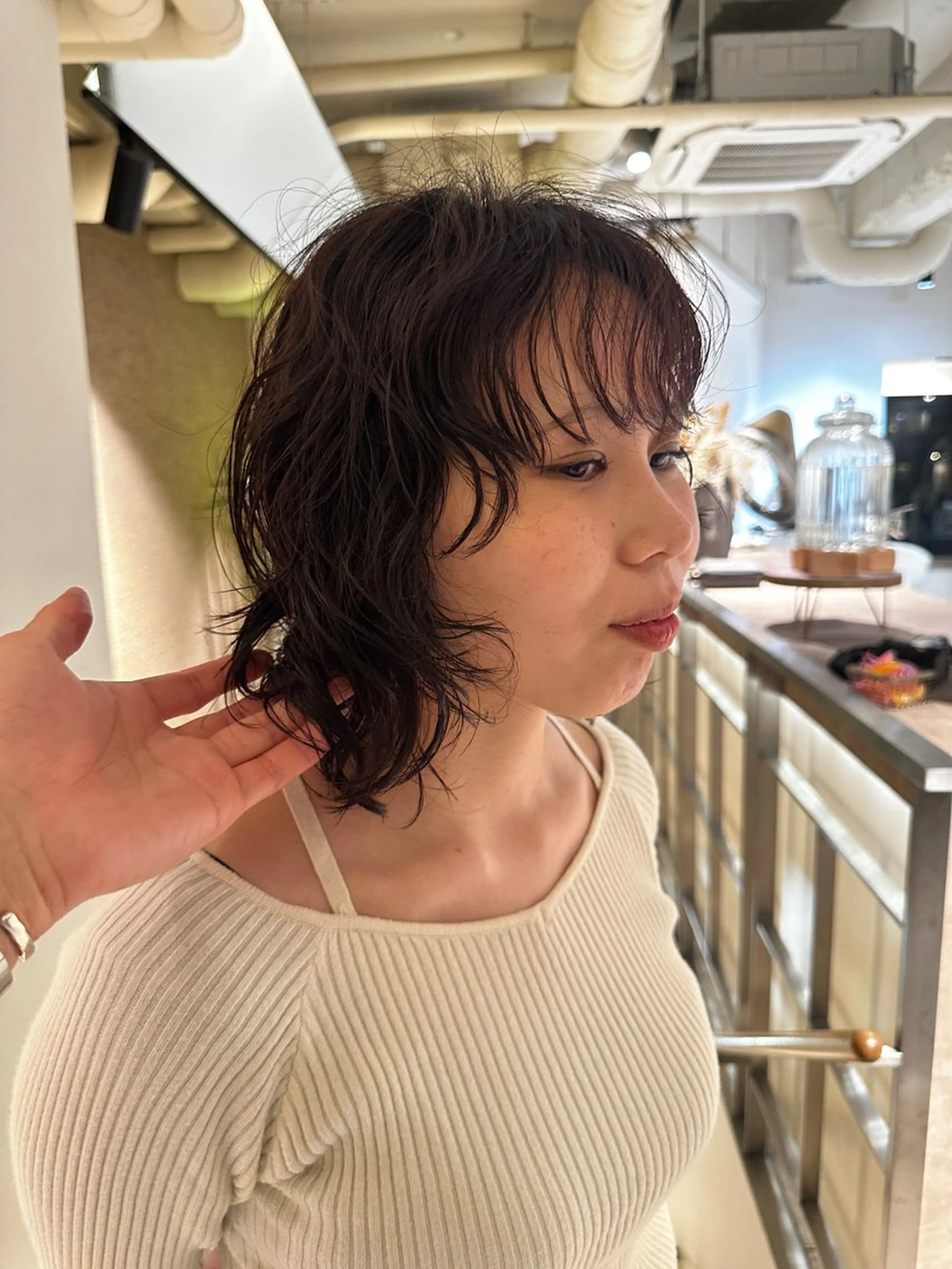 ミディアム 青木龍樹/パーマモデ ル/似合わせパーマのヘアスタイル