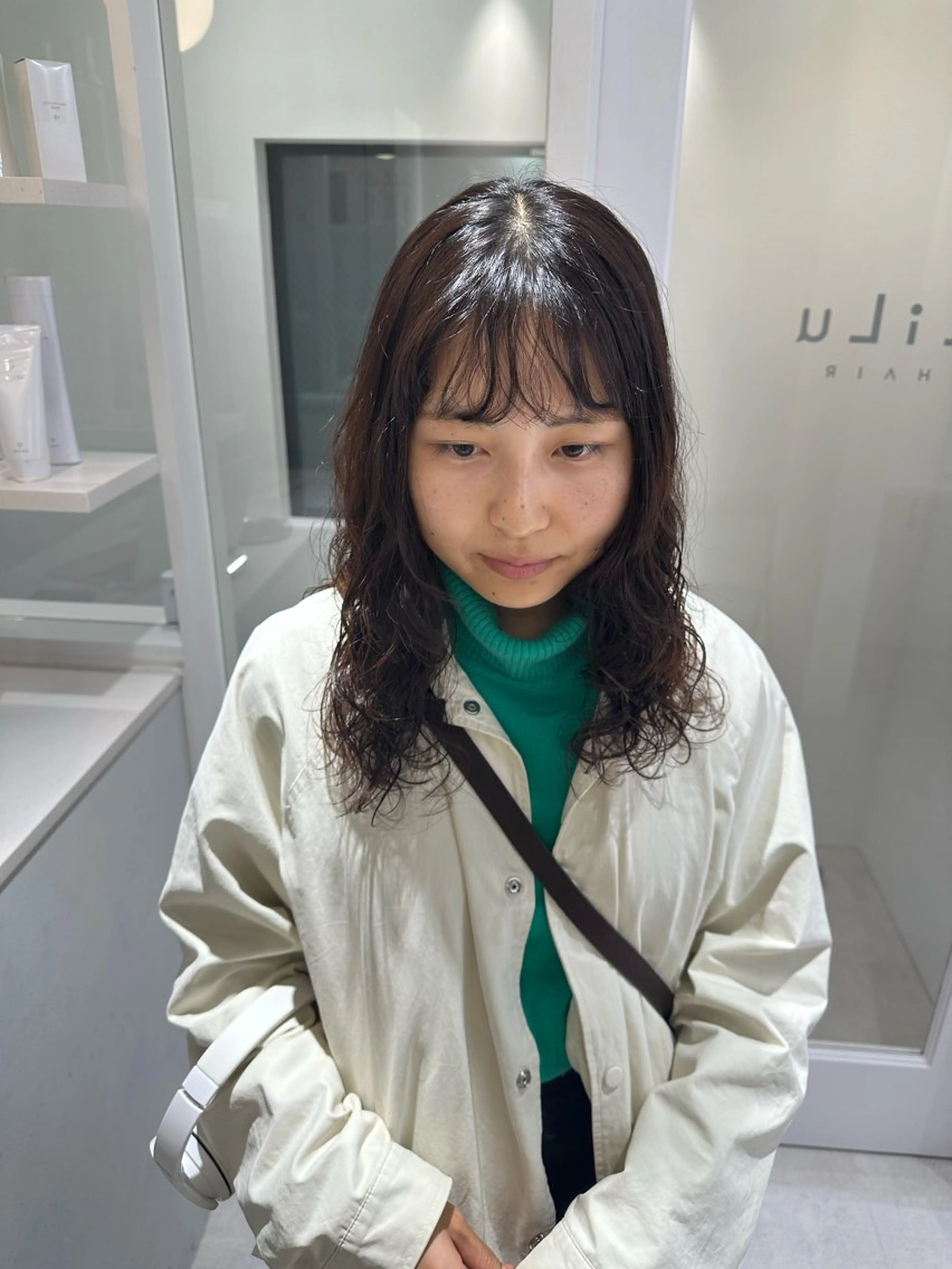 セミロング カラー パーマ お洒落パーマ/ 艶カラー/michiのヘアスタイル