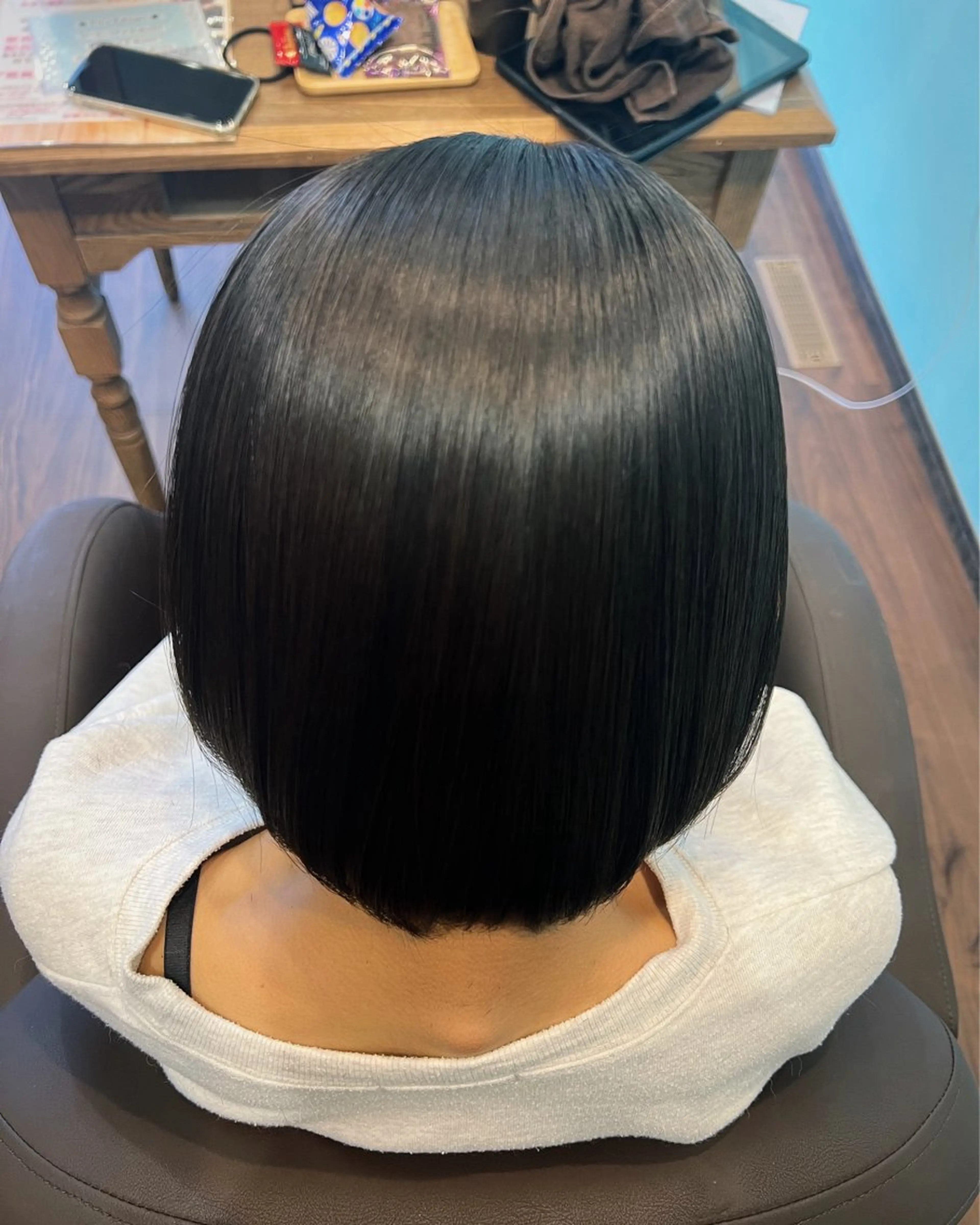 ショート ボブ 縮毛矯正 根岸 宏文のヘアスタイル