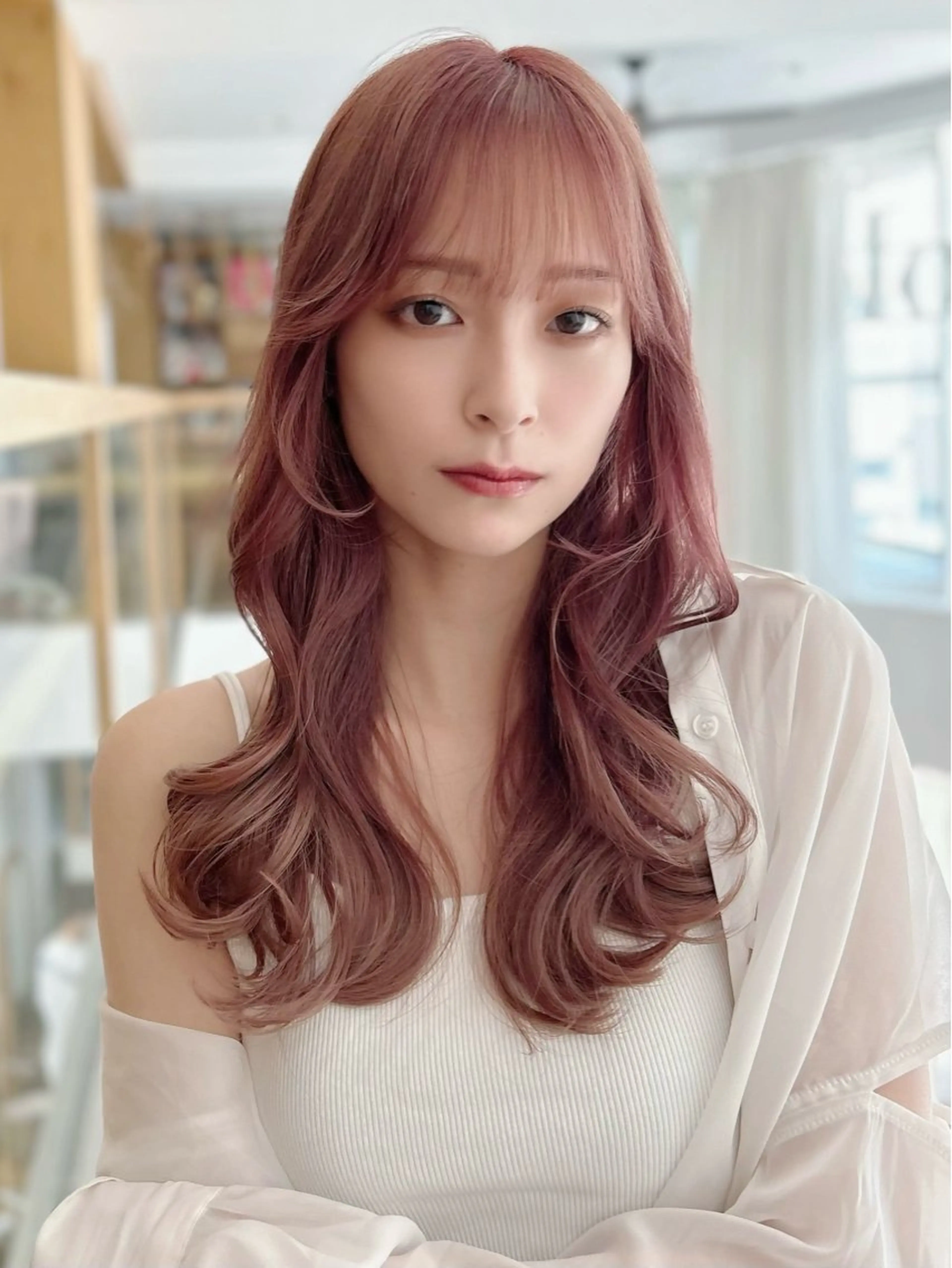 ロング レイヤーカット ロング 解田彩奈/ stylistのヘアスタイル