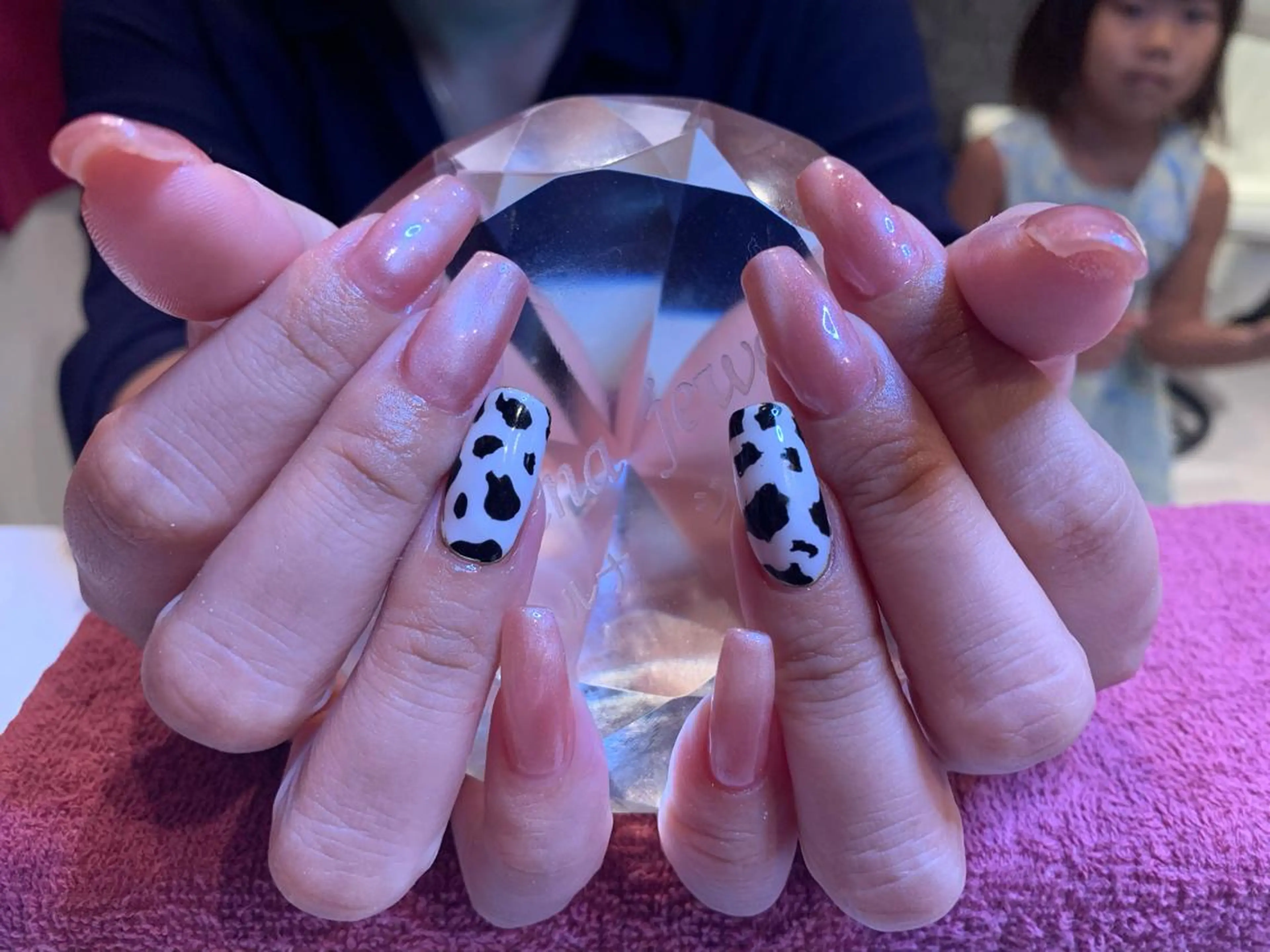 ネイル アニマル柄 ジェルネイル マグネットネイル スカルプネイル スクエアネイル Adite nailのネイルデザイン