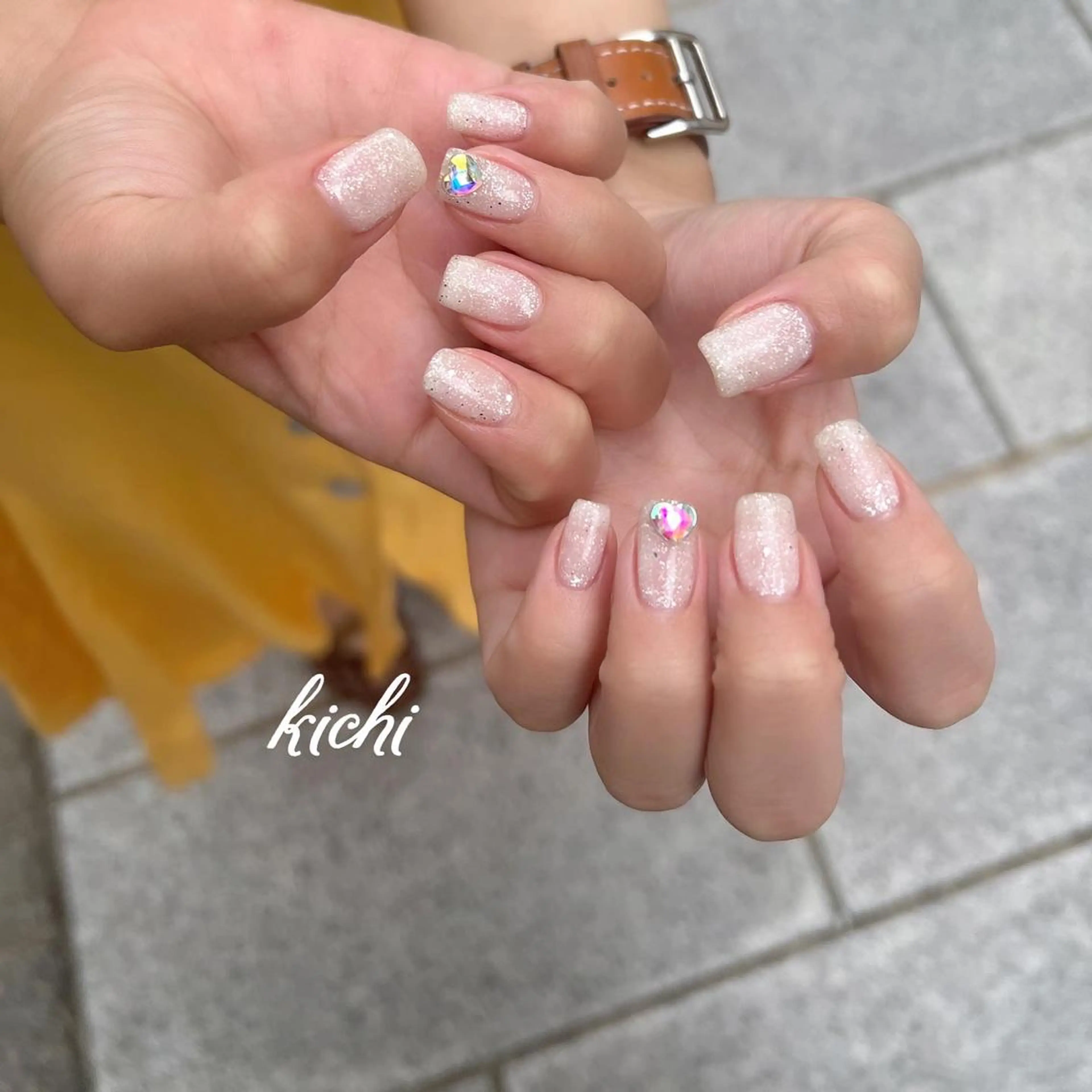 ネイル ジェルネイル 持ち込み ニュアンスネイル パラジェル 夏ネイル ハンドネイル フットネイル kichi･:* みじゅのネイルデザイン