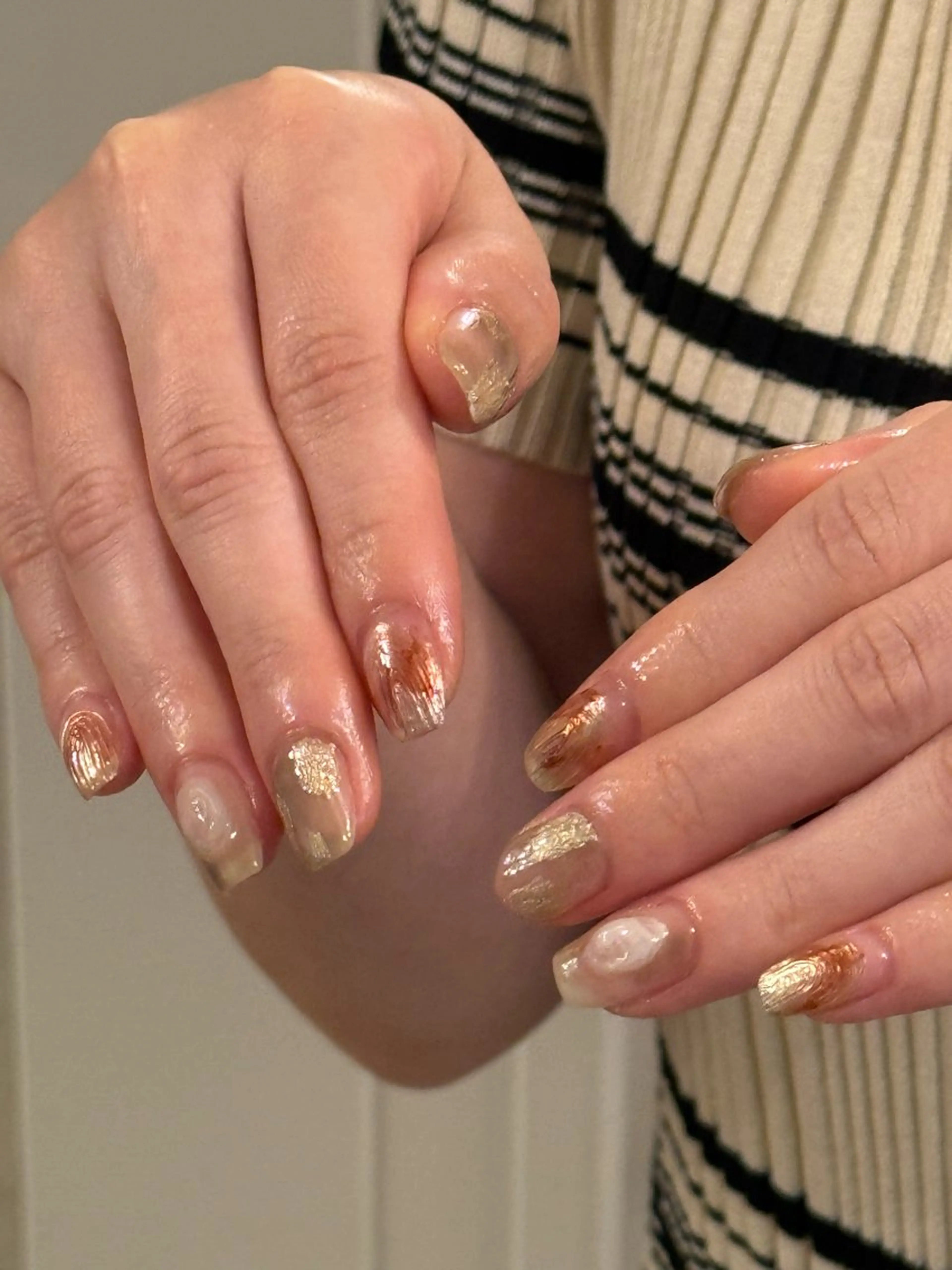 ネイル ミラーネイル ニュアンスネイル filonnail asukaのネイルデザイン