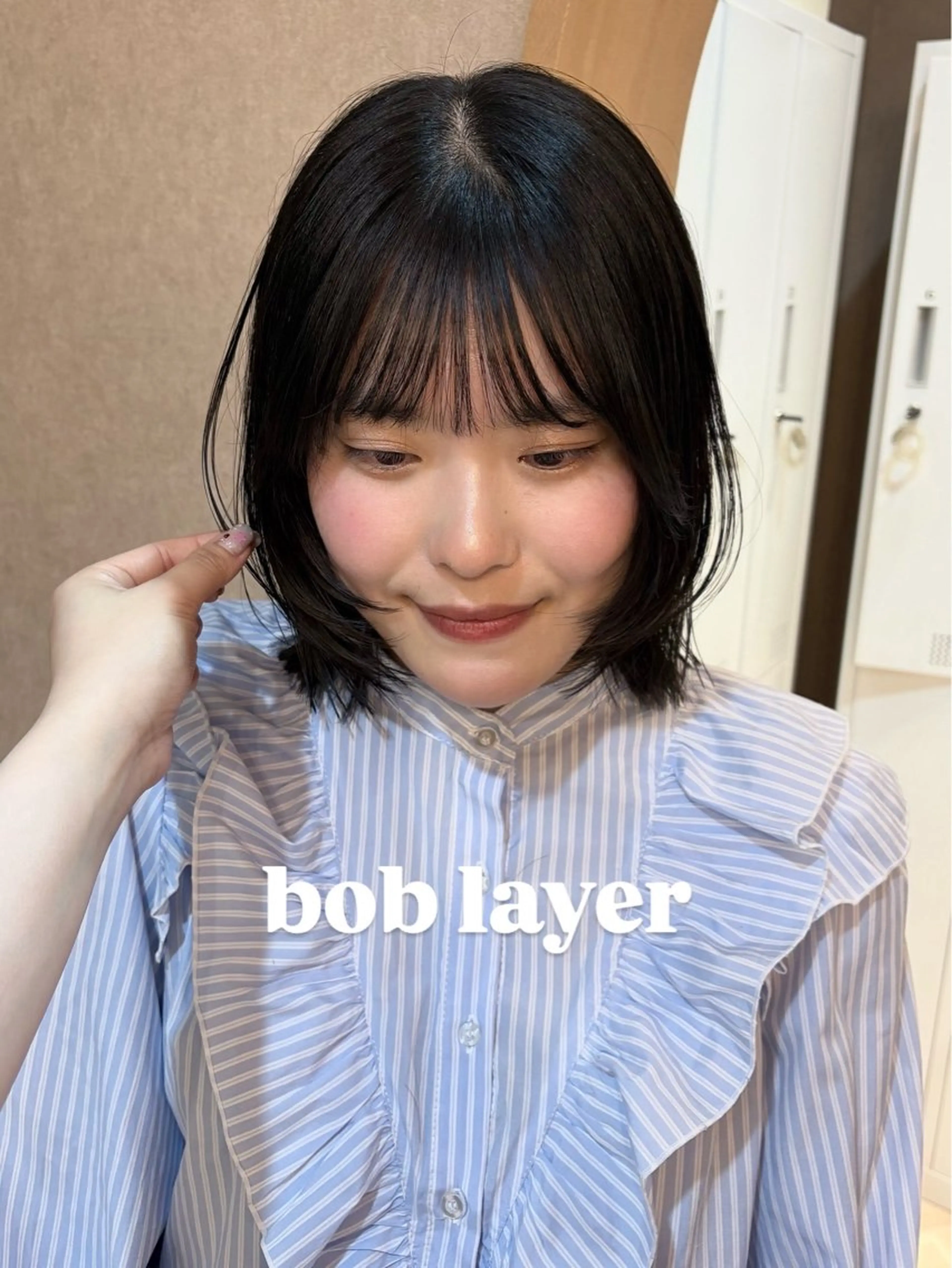 ショート ボブレイヤー ボブ レイヤーカット カット ヘアカラー トリートメント 似合わせ/透明感 /レイヤー/りほ🤍のヘアスタイル