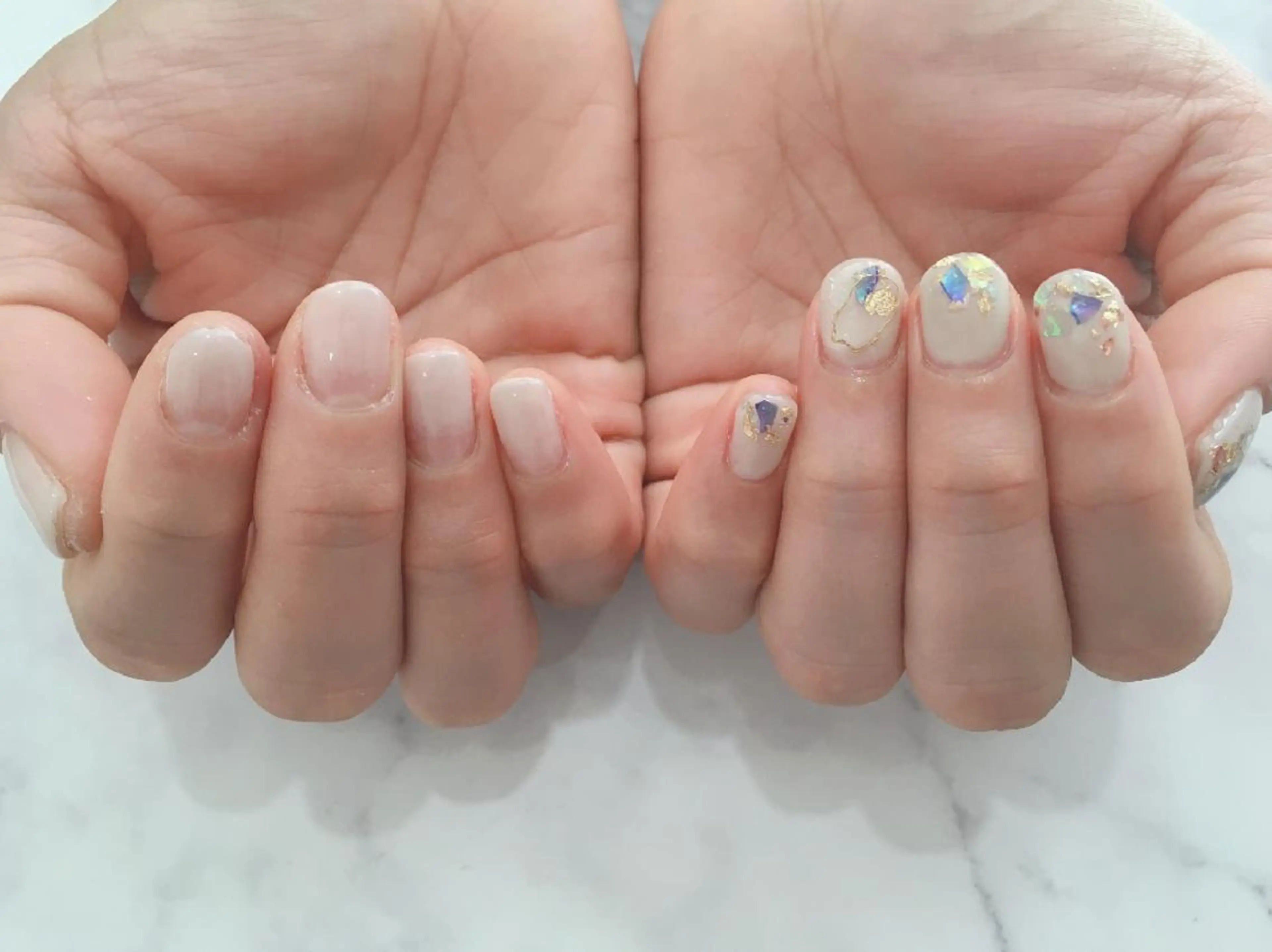 ネイル 長さ出し フラワーネイル ジェルネイル グラデーション ニュアンスネイル ネイル＆フラワーサロン〜Ri✦hiro〜鳥栖店所属・HIRATA RIEのネイルデザイン