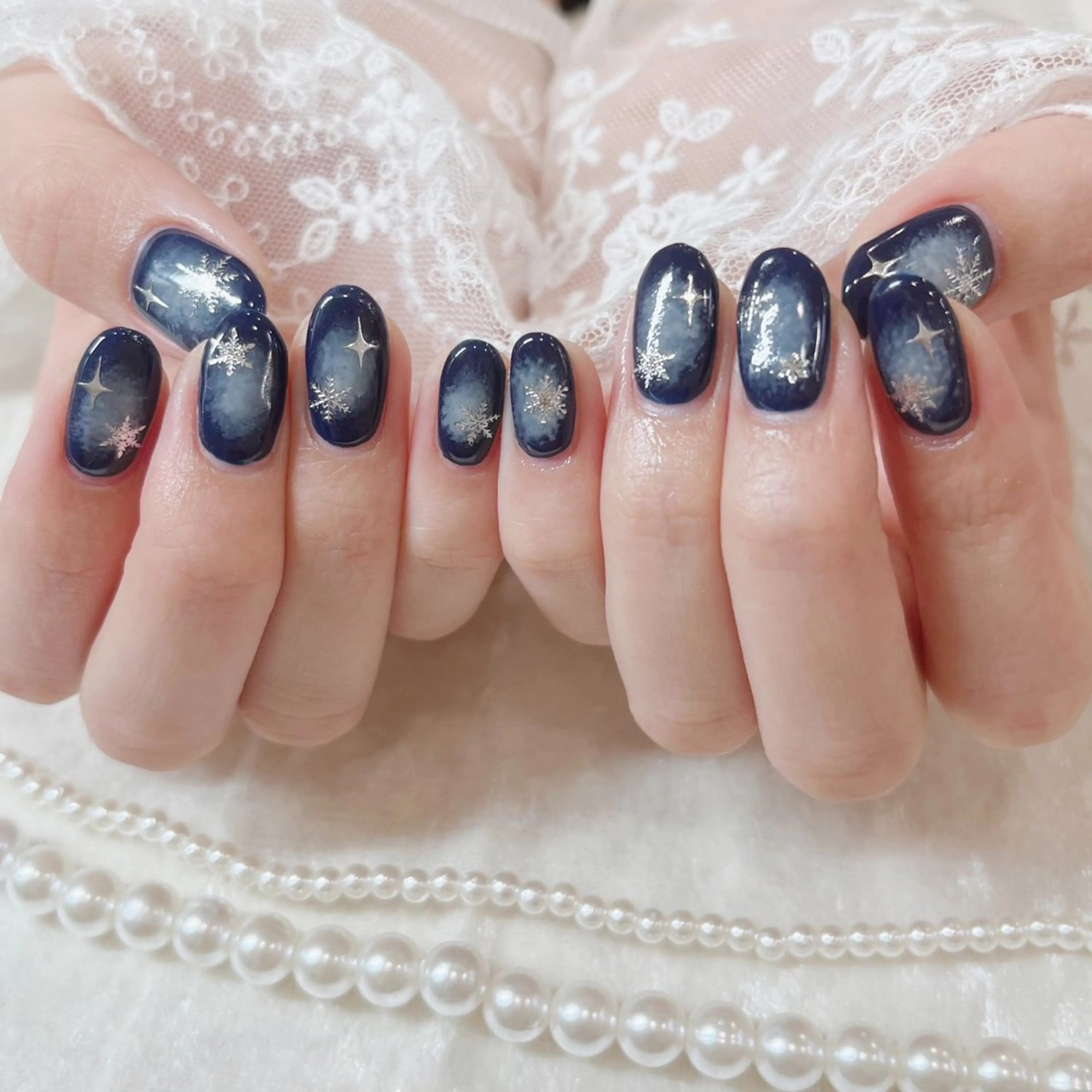 ネイル ハンドネイル Maya 🧊🫧‪のネイルデザイン