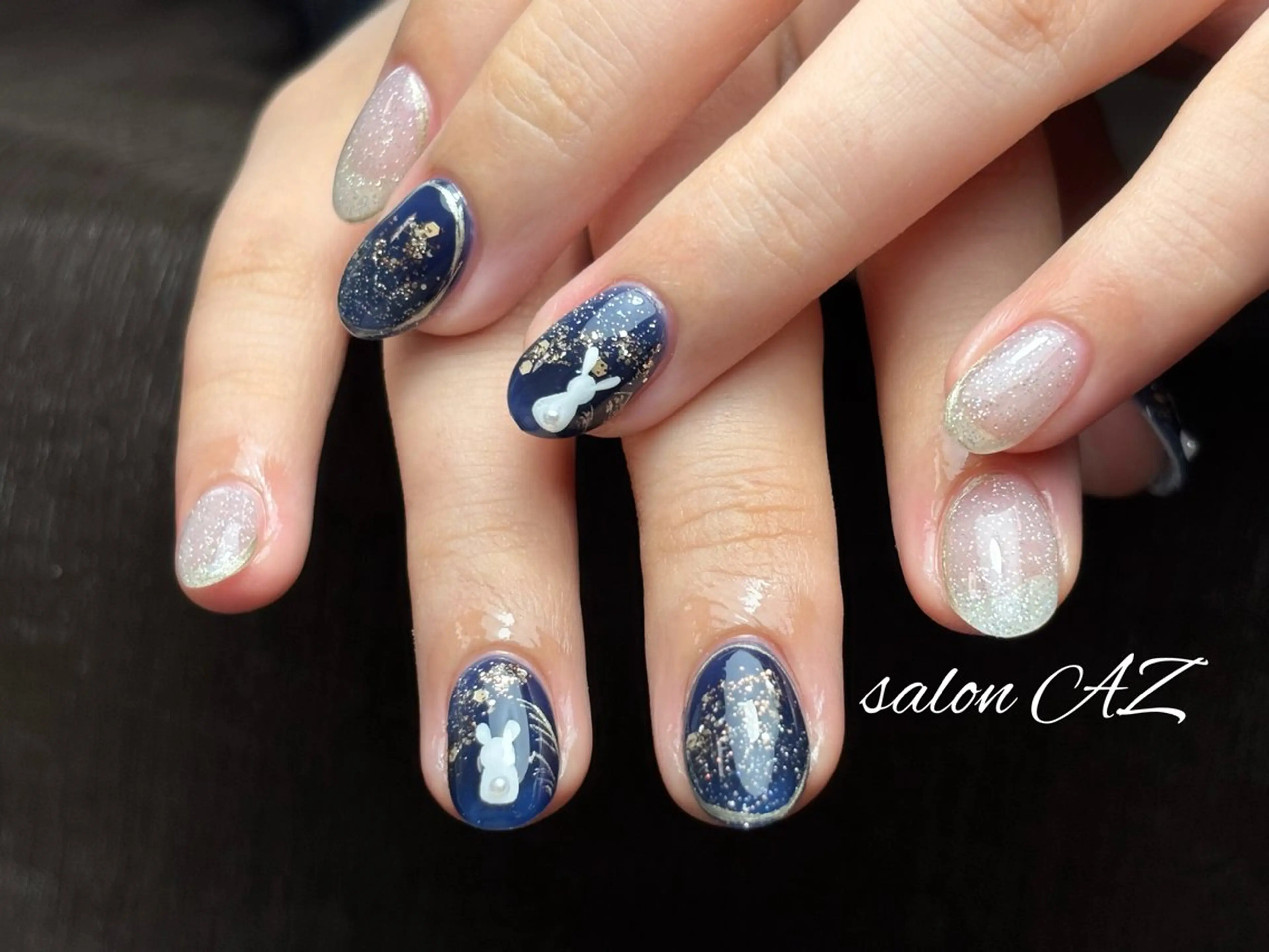 ネイル アートネイル 長さ出し フットネイル フレンチネイル ジェルネイル ハンドネイル salon AZのネイルデザイン