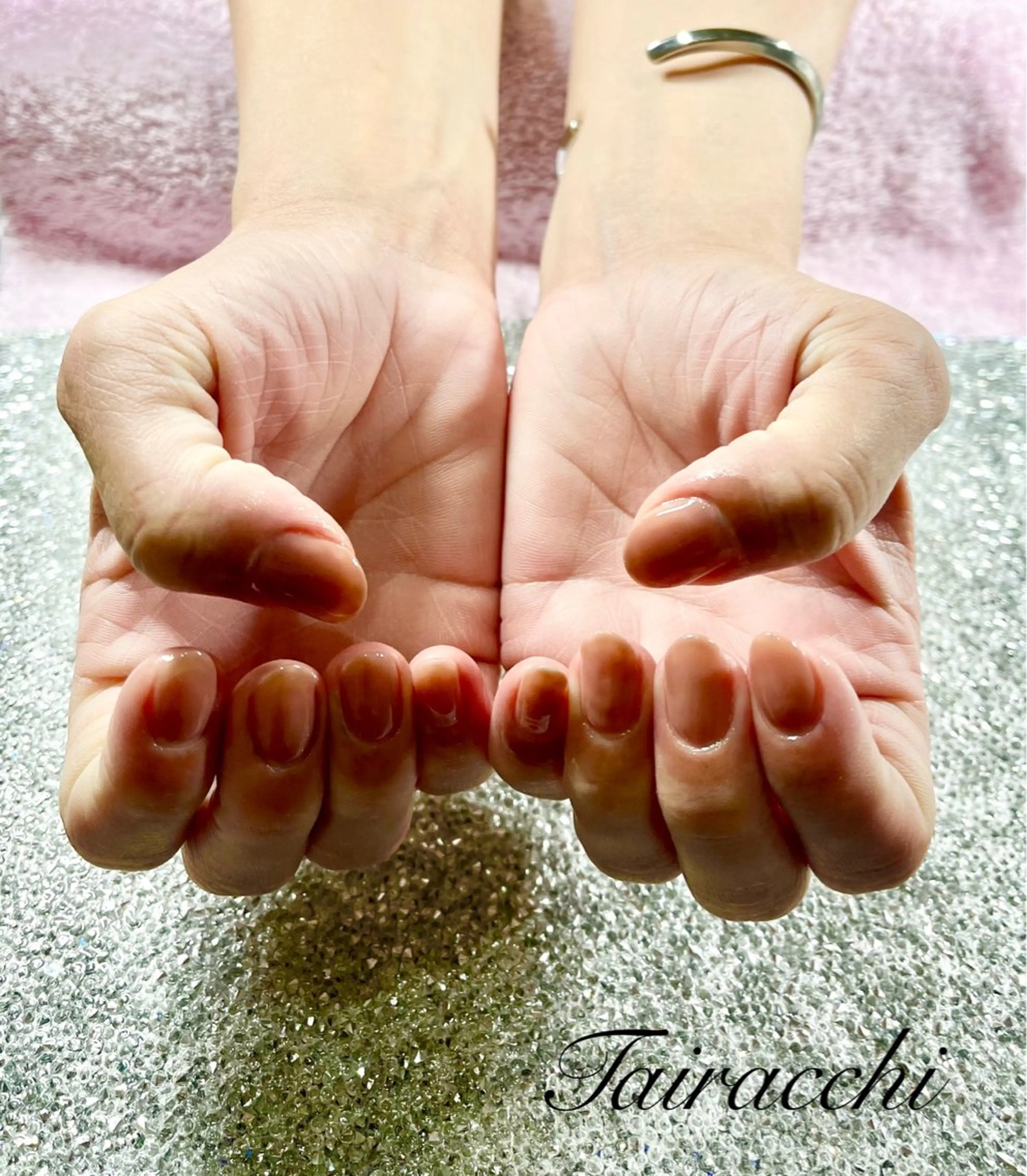 ネイル ピンク ショートネイル 春ネイル 黄色 ハンドネイル Tairacchi ﾀｲﾗｯﾁのエステ・リラクイメージ