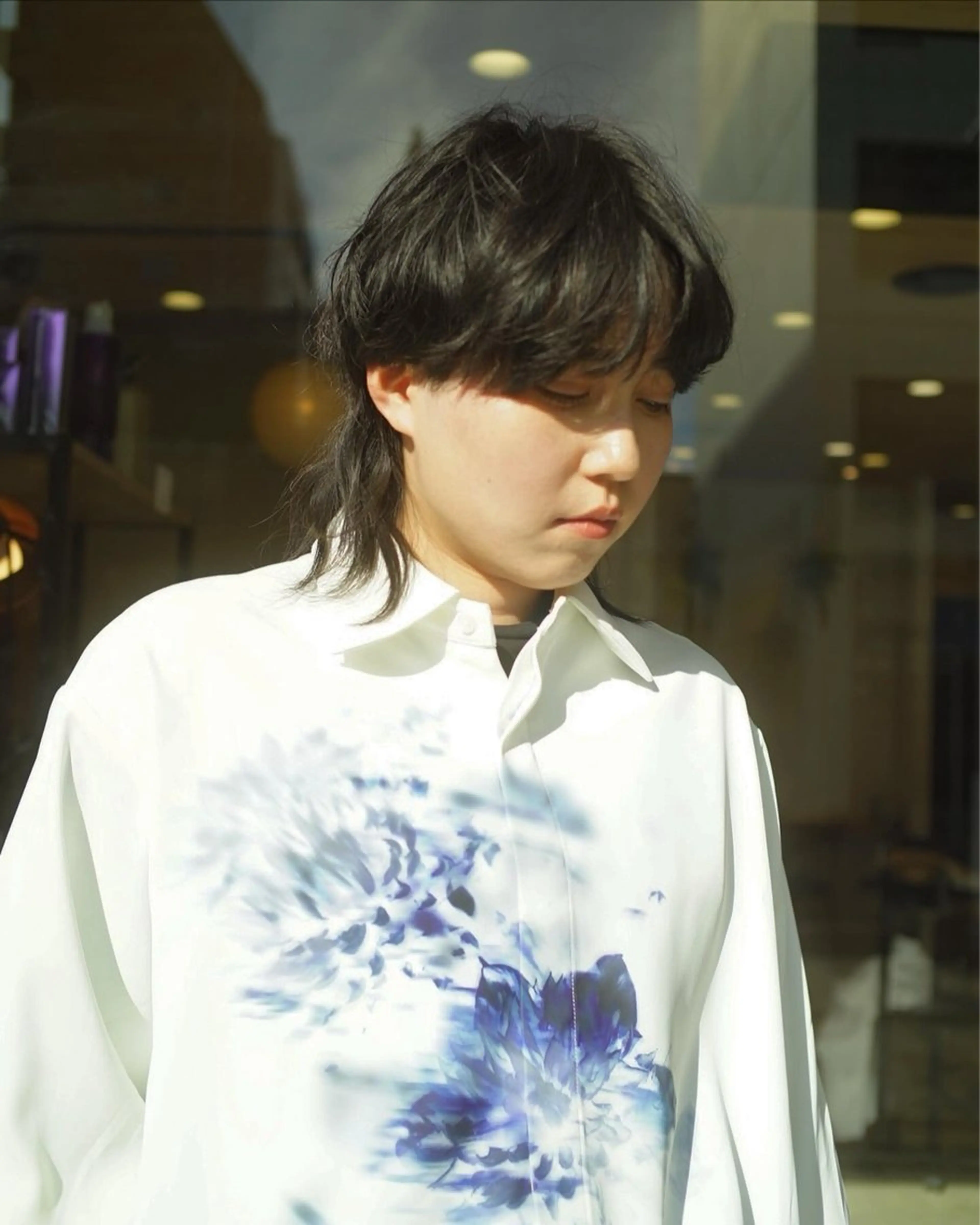 ミディアム パーマ カット パーマ 似合わせ レイヤー須川のヘアスタイル