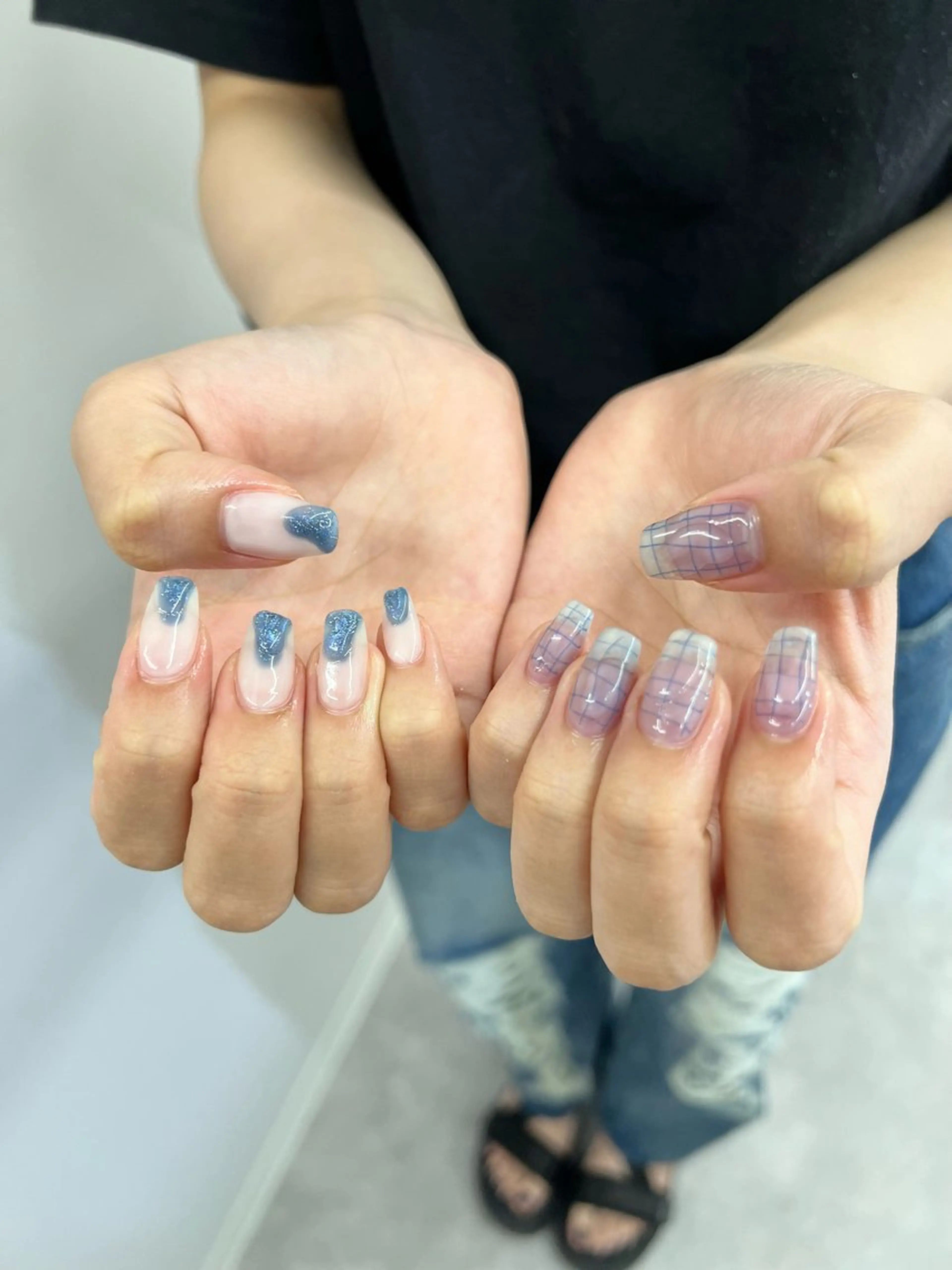 ネイル ジェルネイル 韓国ネイル マグネットネイル ニュアンスネイル パラジェル ハンドネイル ハンドケア Bana_ Nailのネイルデザイン