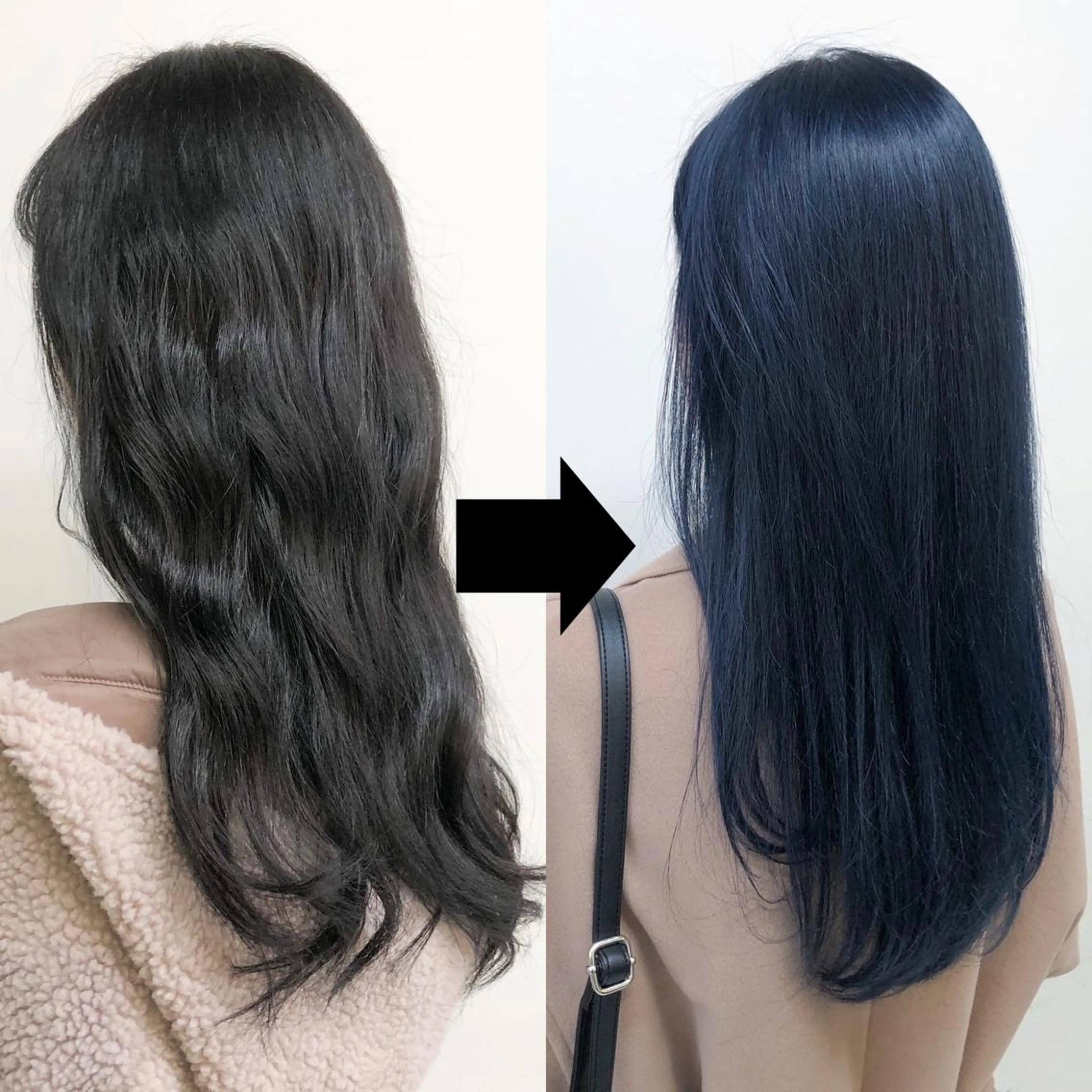 セミロング カラー 黒髪 ブリーチ 卒業式のヘアスタイル 大人っぽ韓国レディ レイヤー🤍渋谷のヘアスタイル