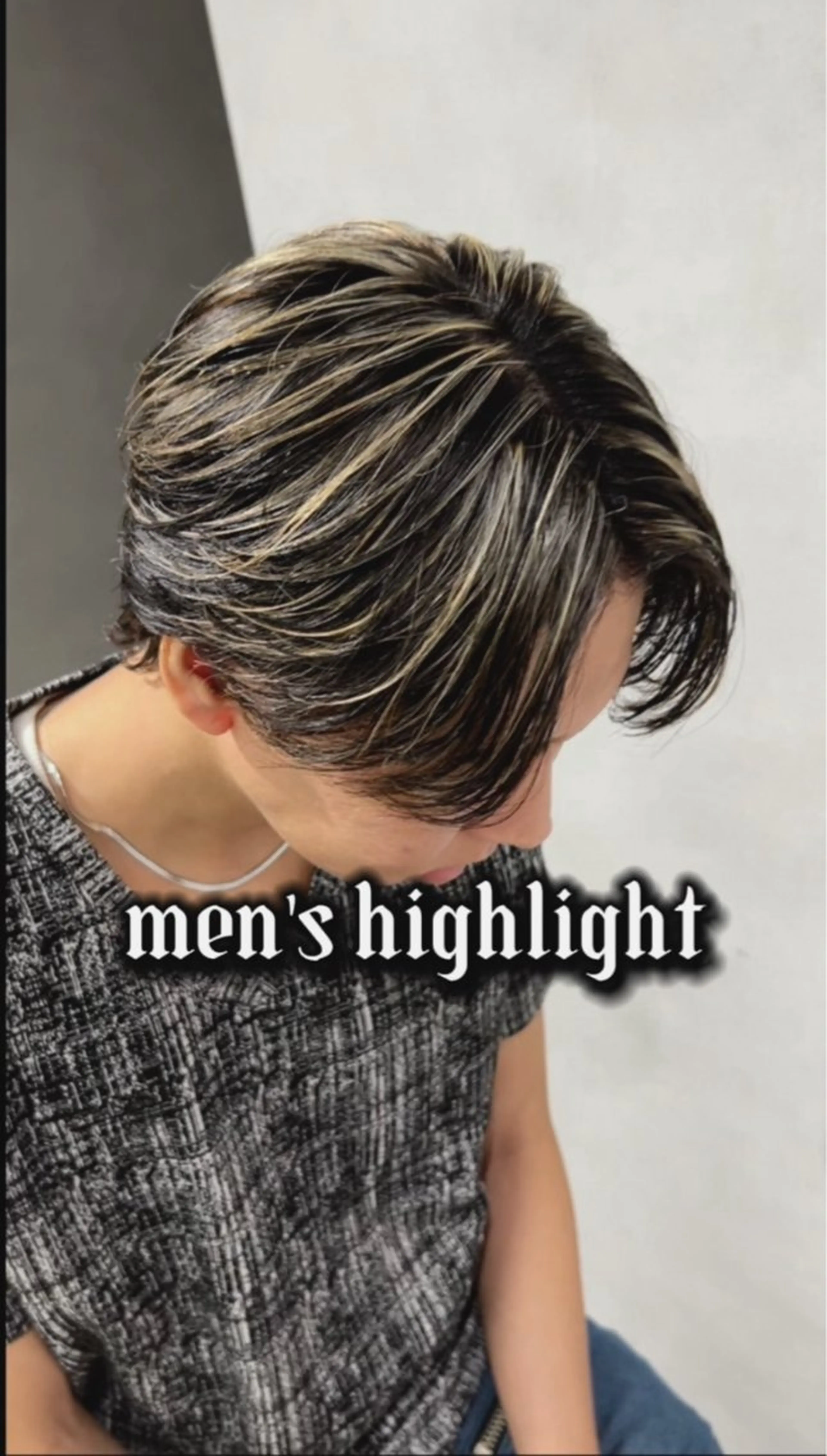 ショート カラー メンズ センターパート メンズハイライト ハイライトカラー ハイライト 外国人風カラー職人 レオのヘアスタイル