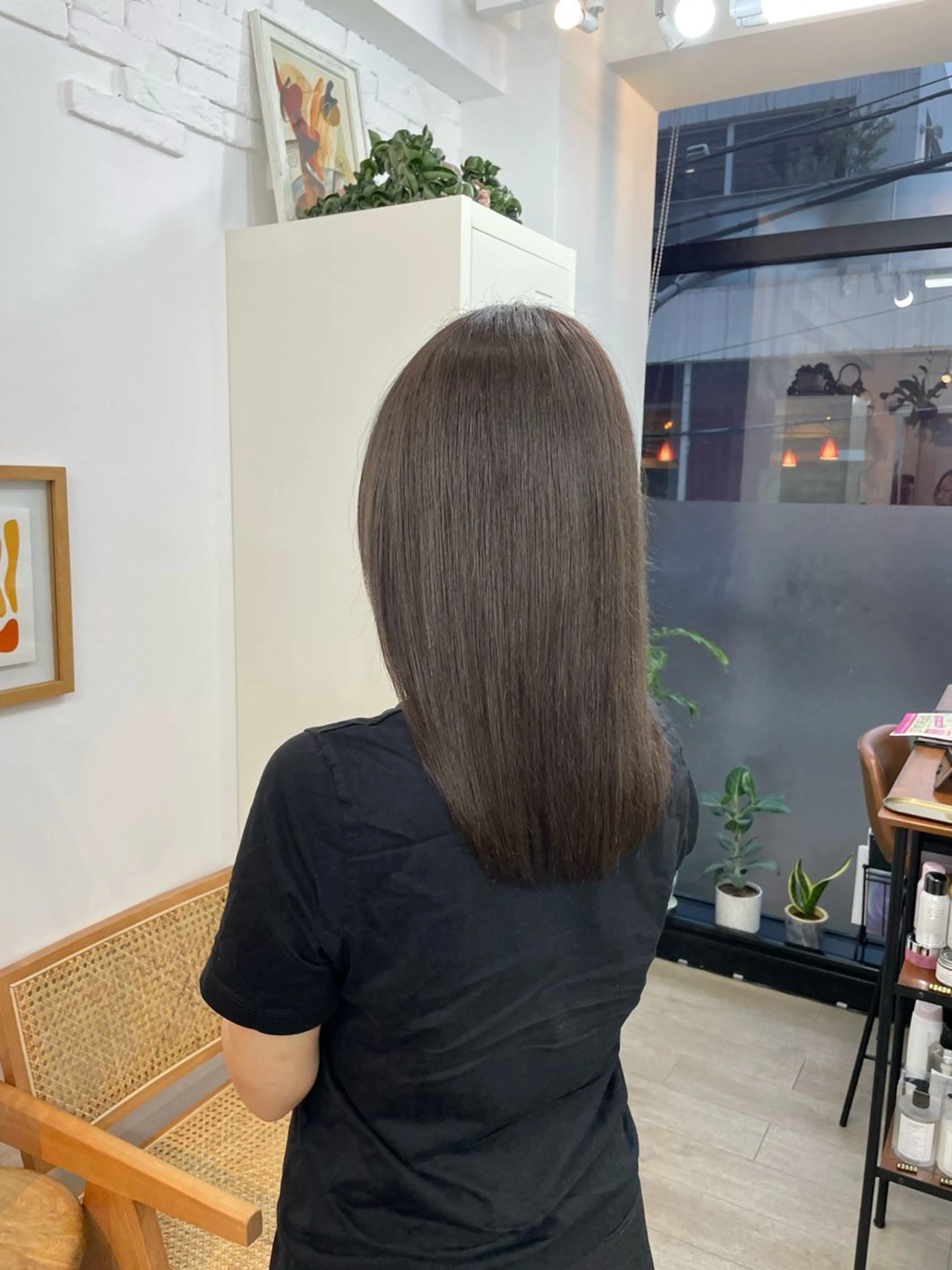 ミディアム カラー アッシュ ベージュカラー イルミナカラー トリートメント ヘアカラー トリートメント ✨髪質改善✨原宿 えのもと　はなのヘアスタイル