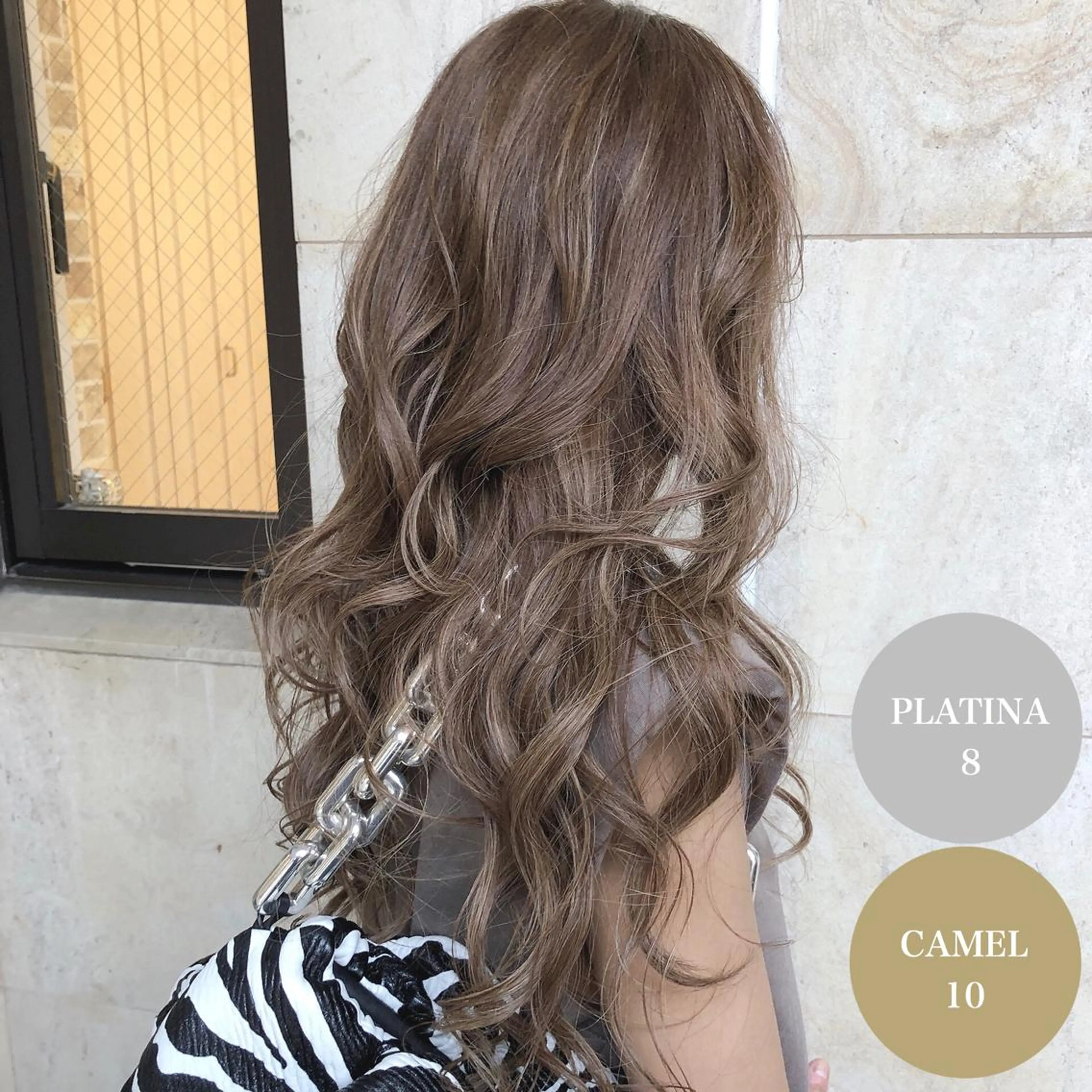 ロング カラー ハイライトカラー ハイライト ヘアカラー トリートメント アオガミ （前髪顔周りカット）のヘアスタイル