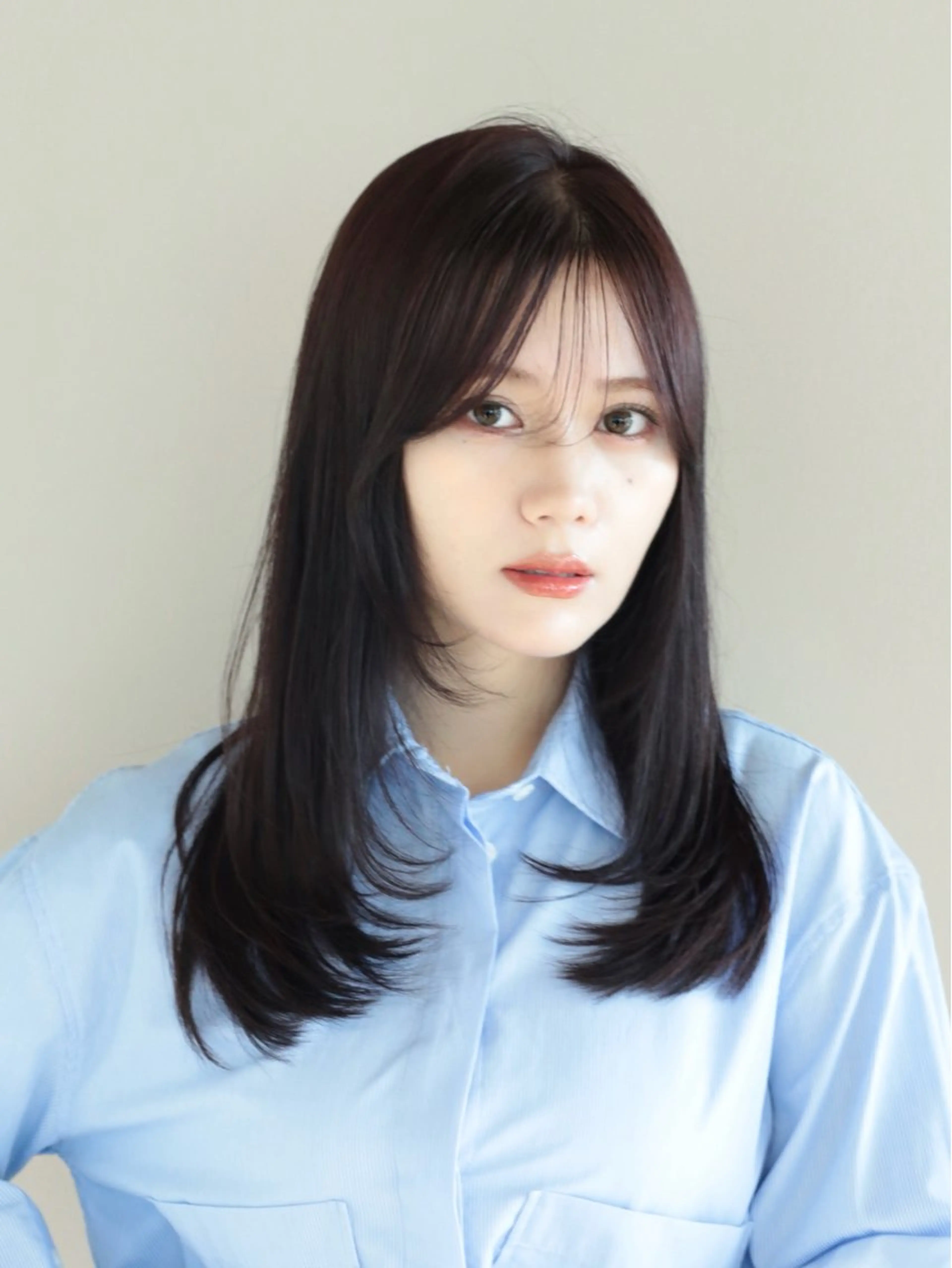 セミロング カラー レイヤーカット 似合わせカット レイヤー/顔周り /透明感🩶高橋大のヘアスタイル