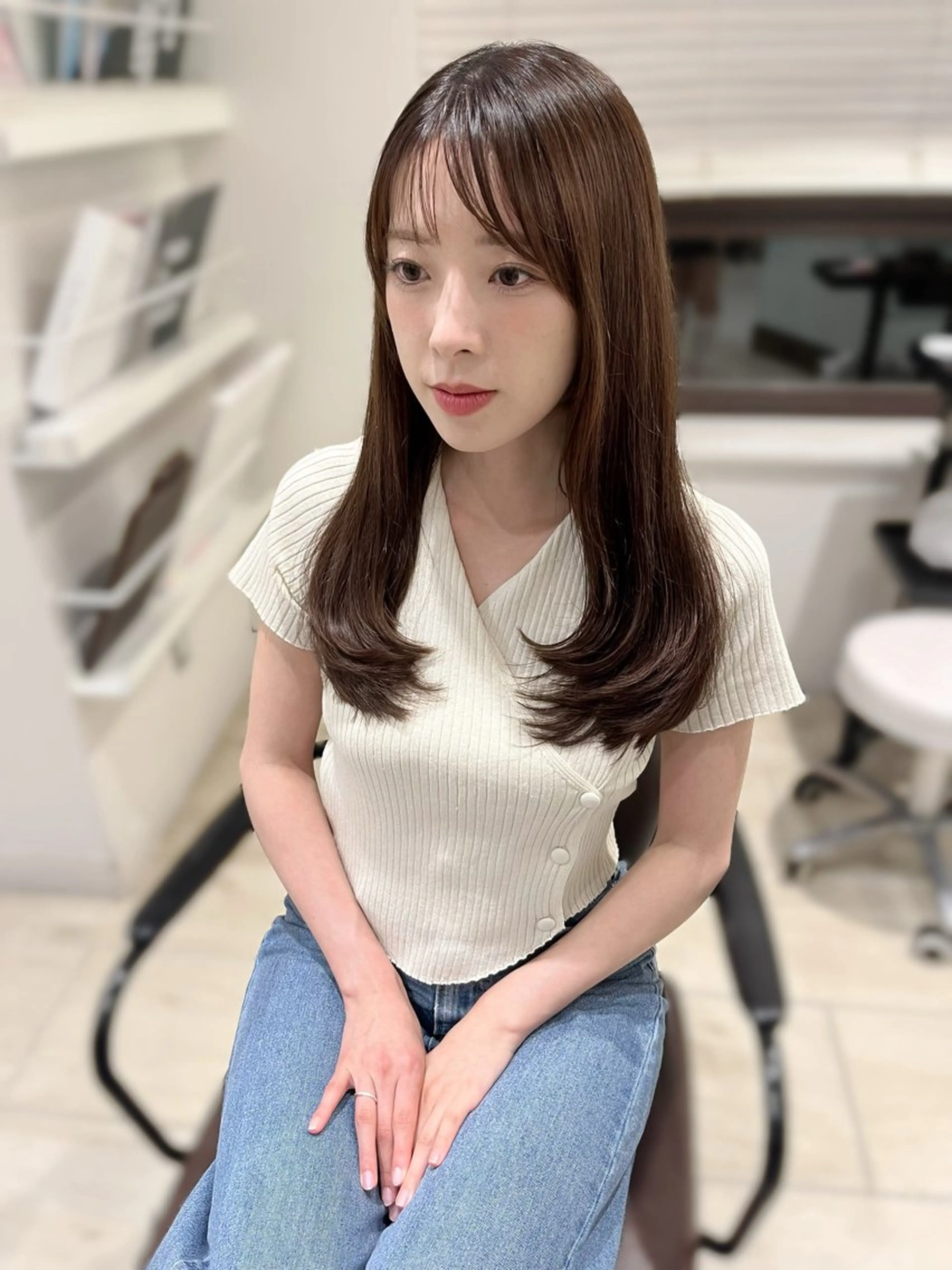 ロング レイヤーカット 上品モテガーリー Rena🎀のヘアスタイル