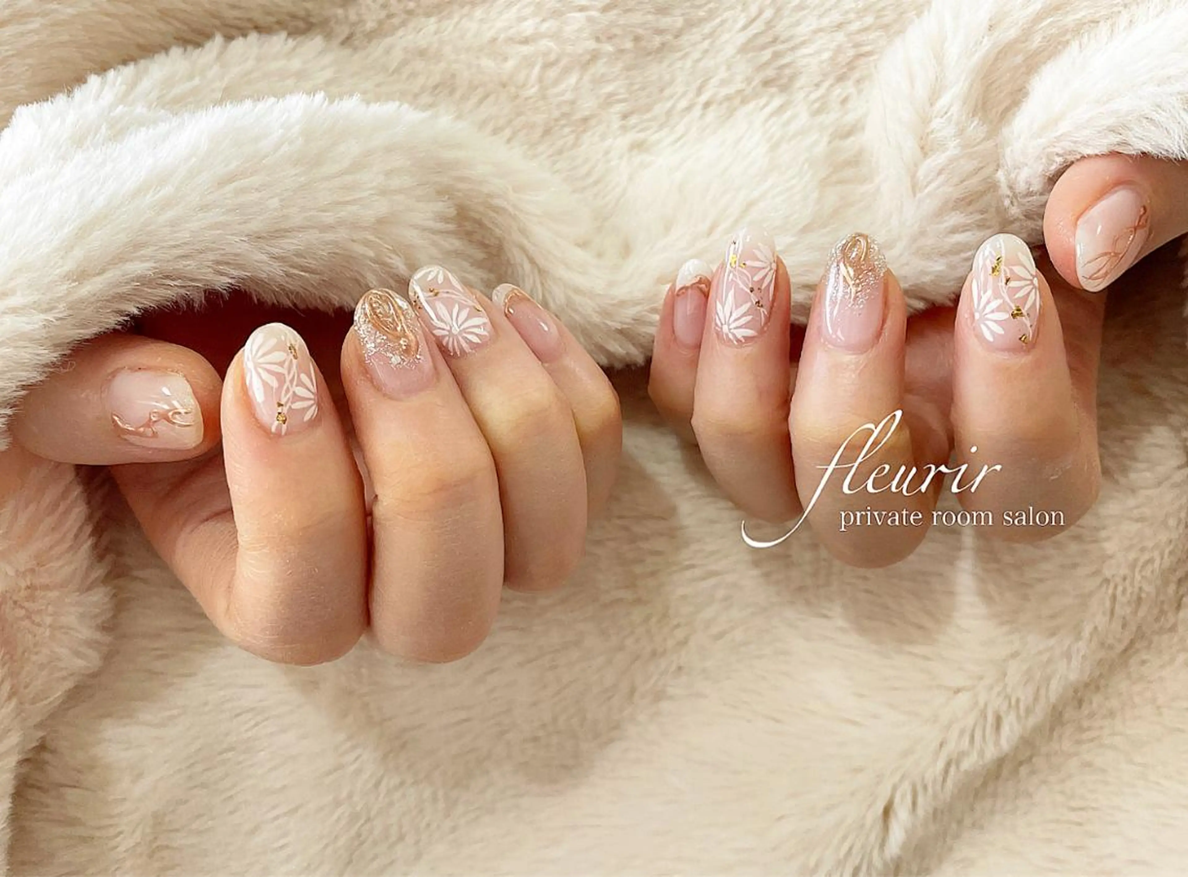 ネイル アートネイル ゴールド ミラーネイル ワンカラーネイル ピンク フルリール 【プライベートサロンのネイルデザイン