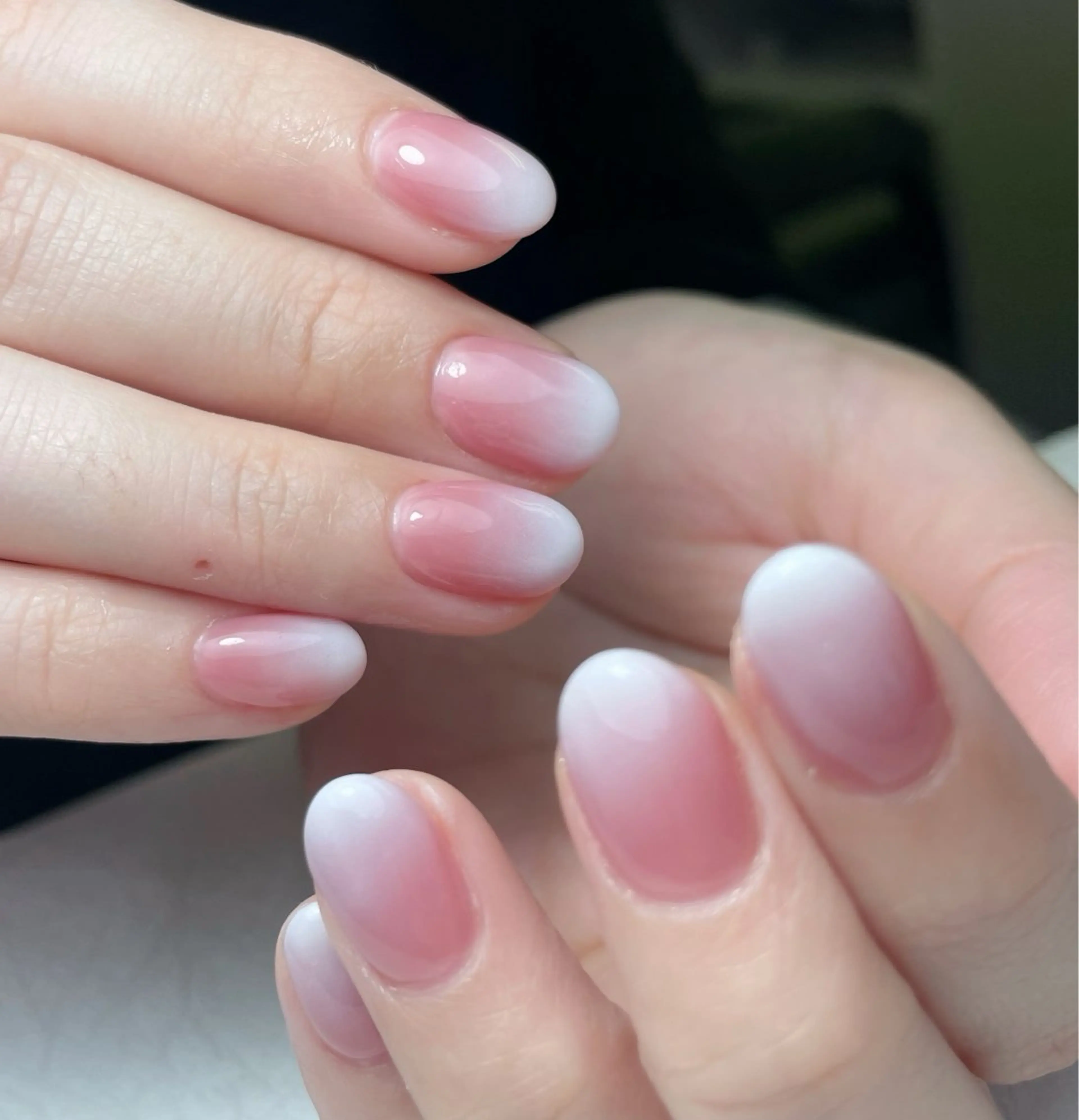 ネイル チークネイル 長さ出し フレンチネイル グラデーション キラキラネイル ハンドネイル 中野駅から2分 MEO NAILのネイルデザイン