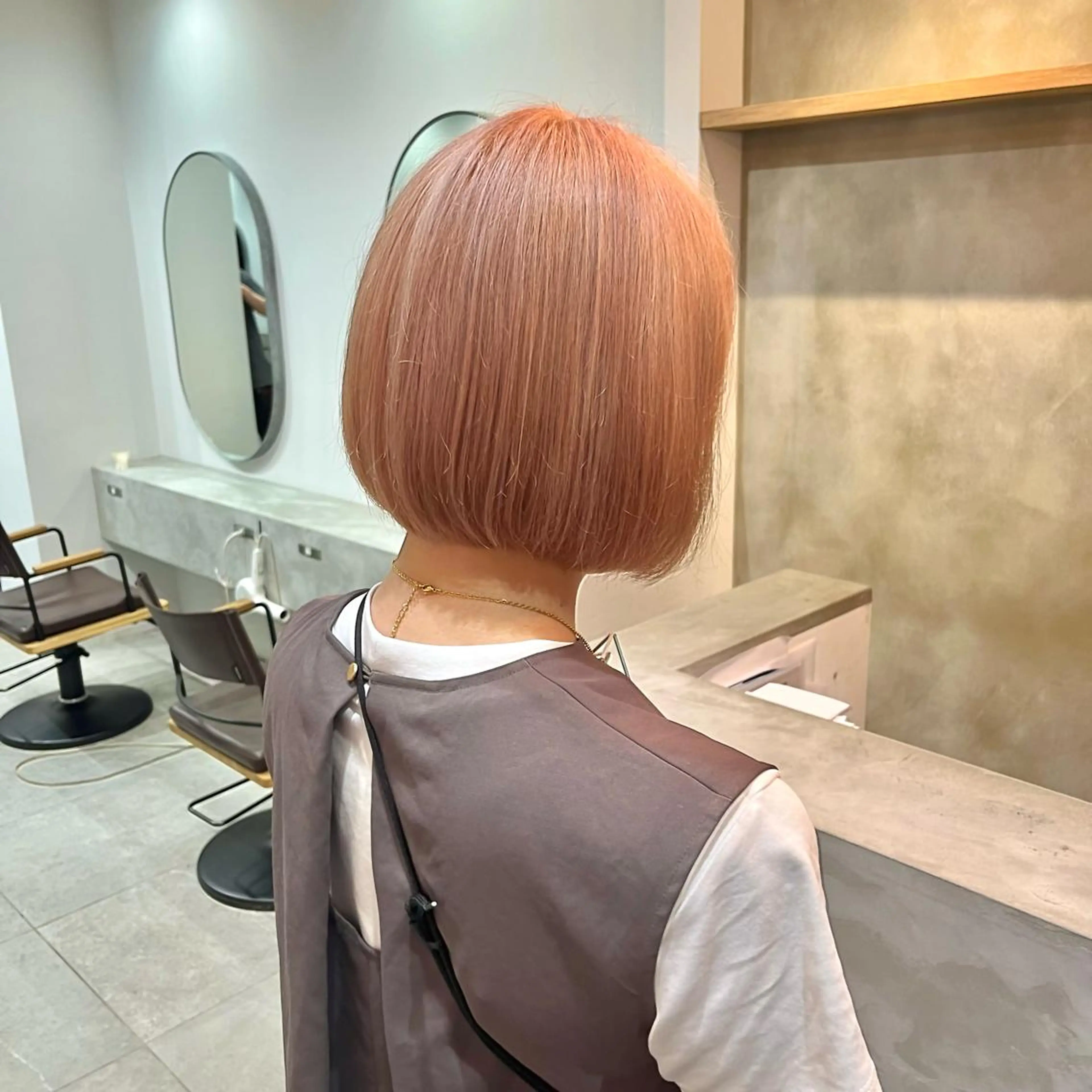 カラー ベージュカラー コーラルベージュ emma所属・RINA 韓国ヘア/半個室のヘアスタイル