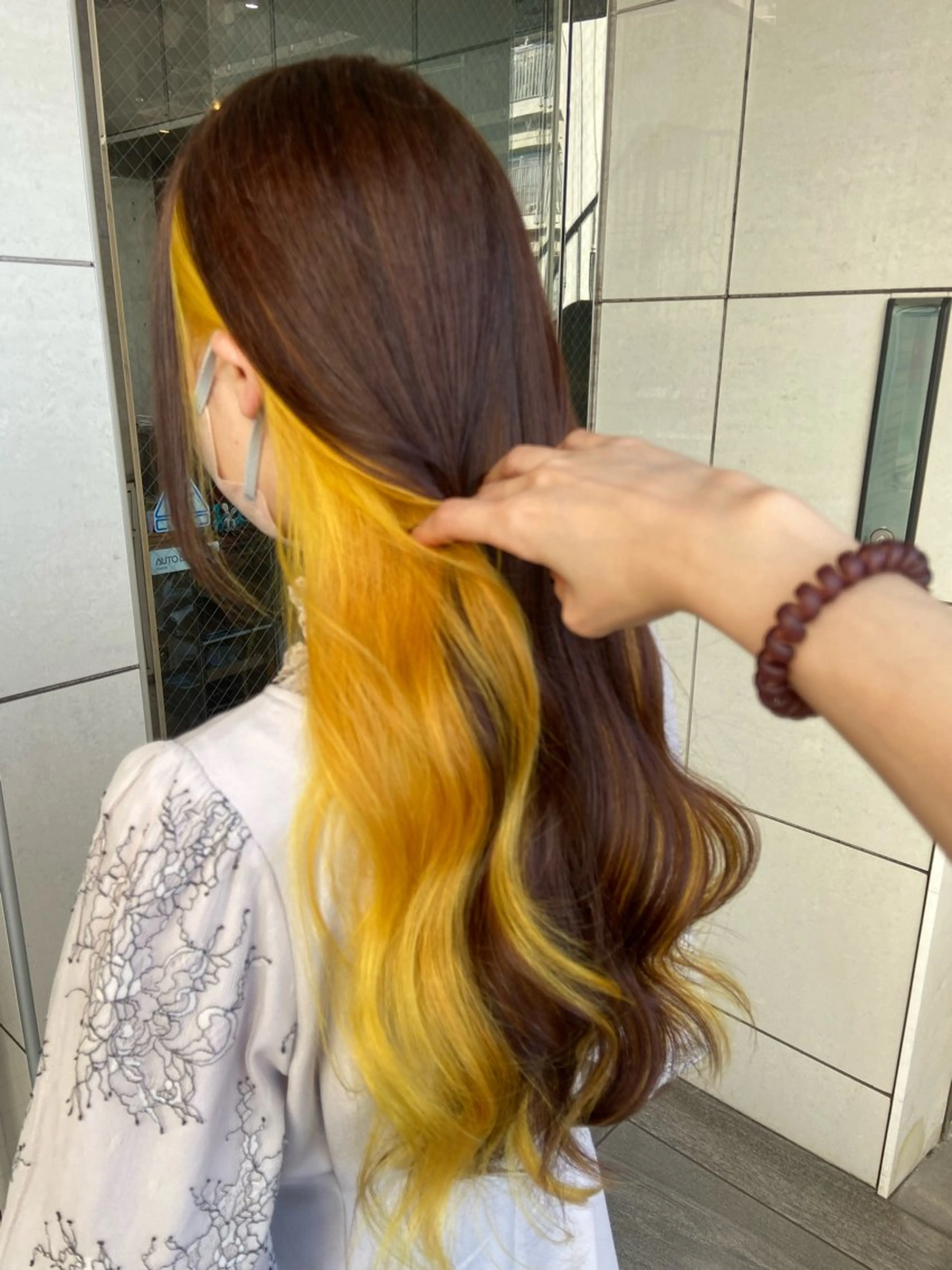 ロング カラー ヘアカラー トリートメント 🧸プルエクステ❤︎ ネイルKAO🧸のヘアスタイル