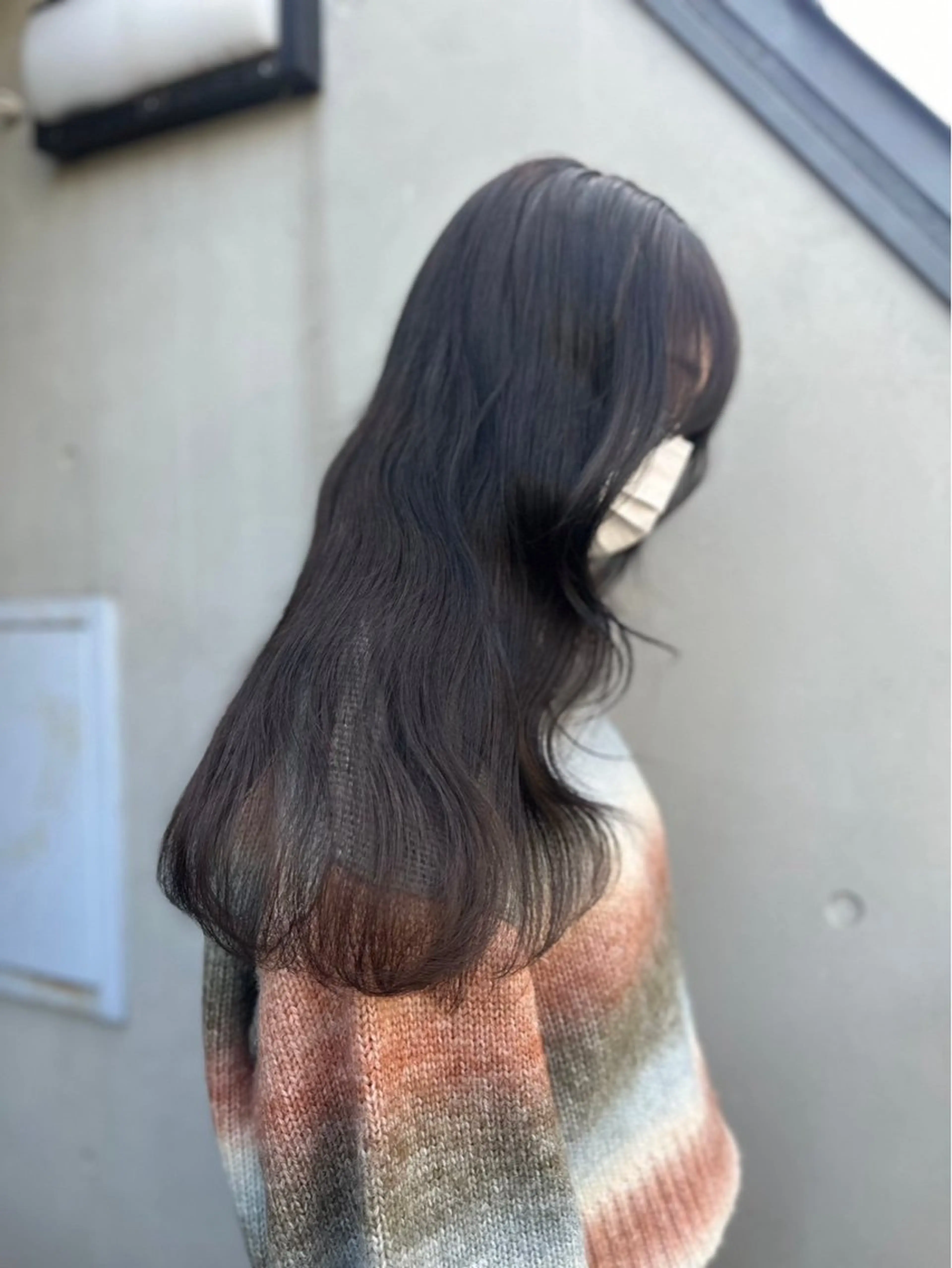 セミロング カラー ダークグレー ダークグレージュ グレージュ カット ヘアカラー トリートメント 🌈艶髪縮毛矯正🌈 岡野美典のヘアスタイル