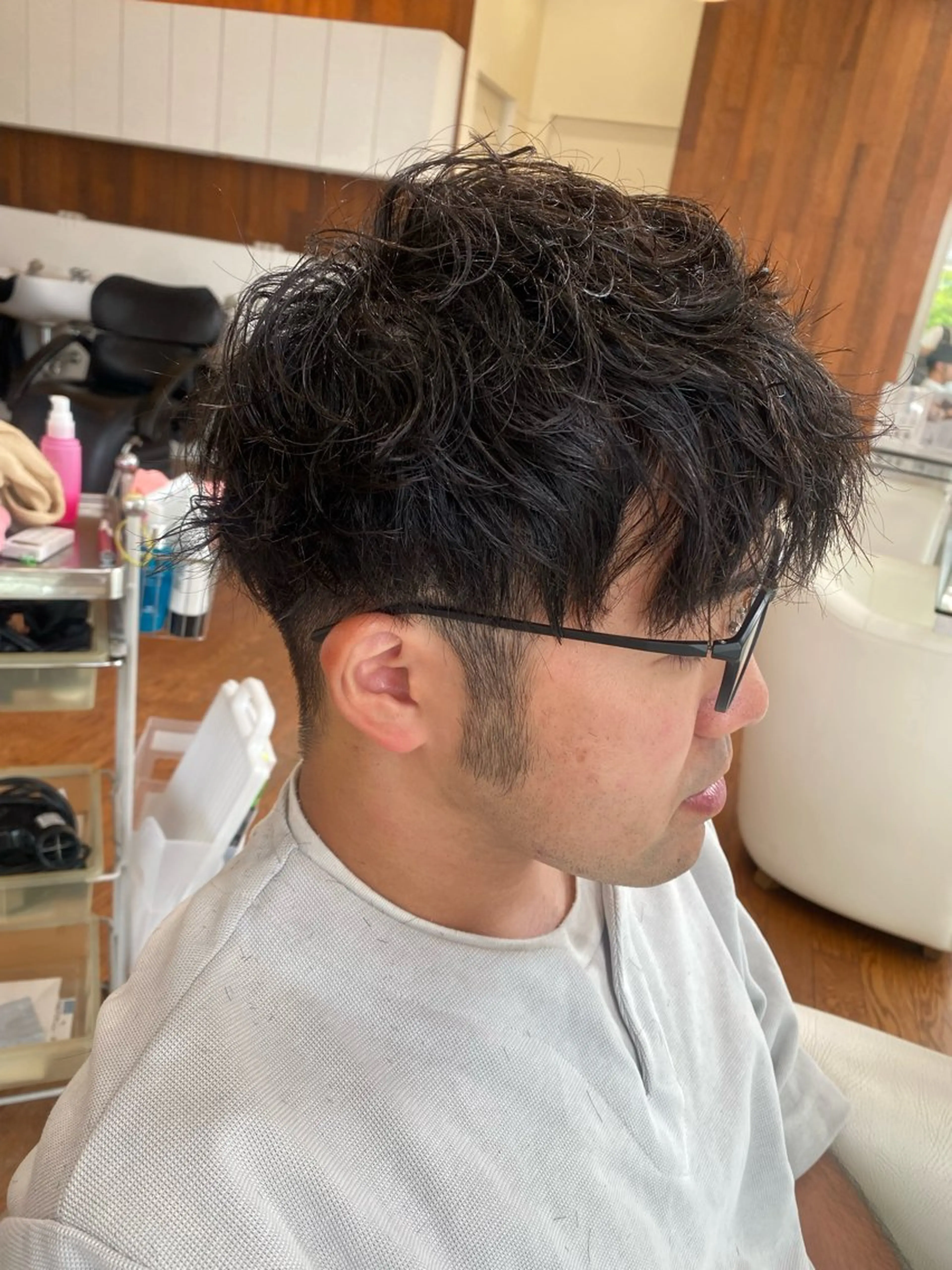 パーマ メンズ カット パーマ 💖ERI💖/酸性 ストレートNo.1のヘアスタイル