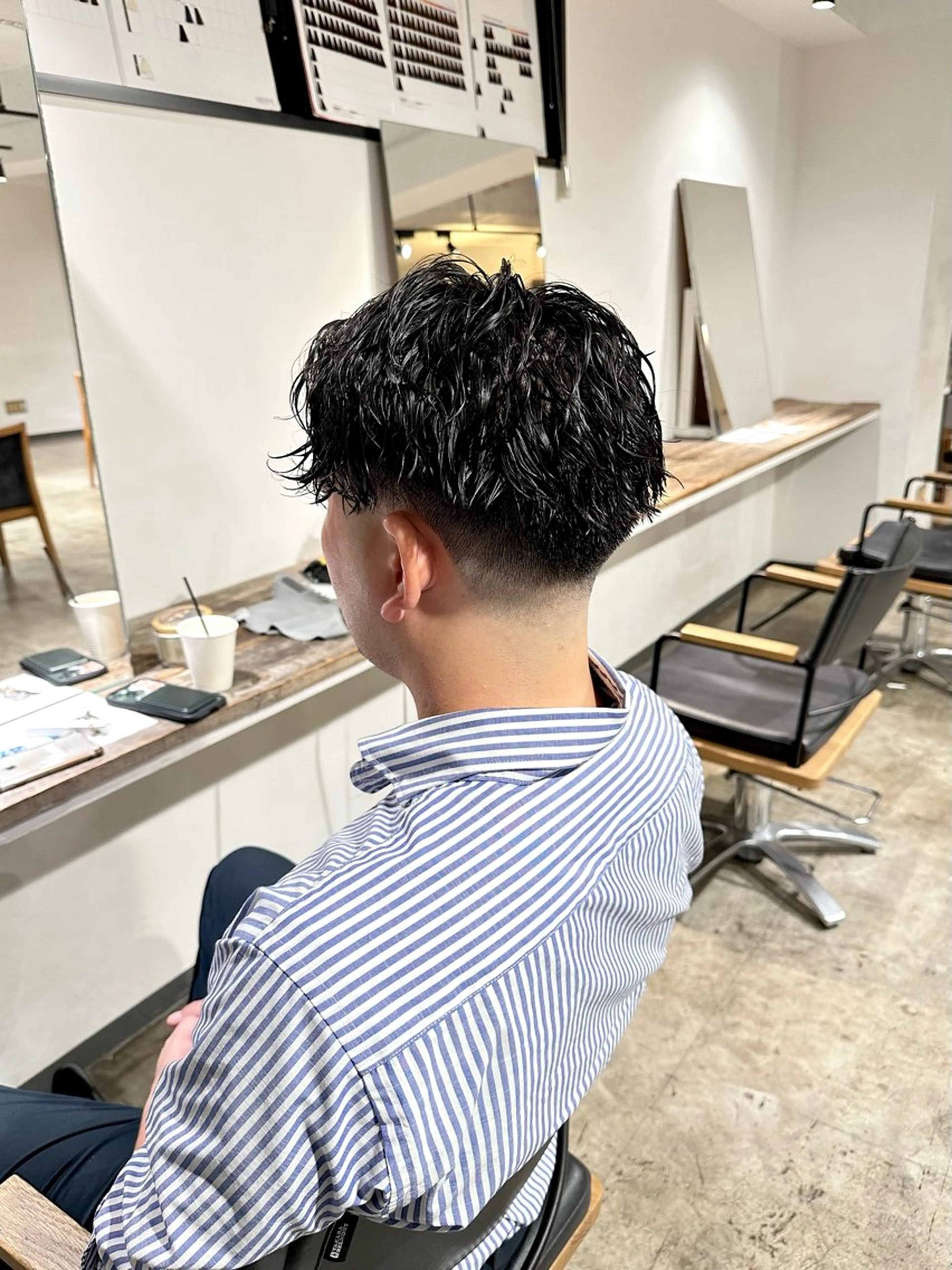 メンズ フェードカット メンズパーマ スキンフェード 刈り上げ カット 骨格補正施術/メンズ 専門美容師/YUYAのヘアスタイル