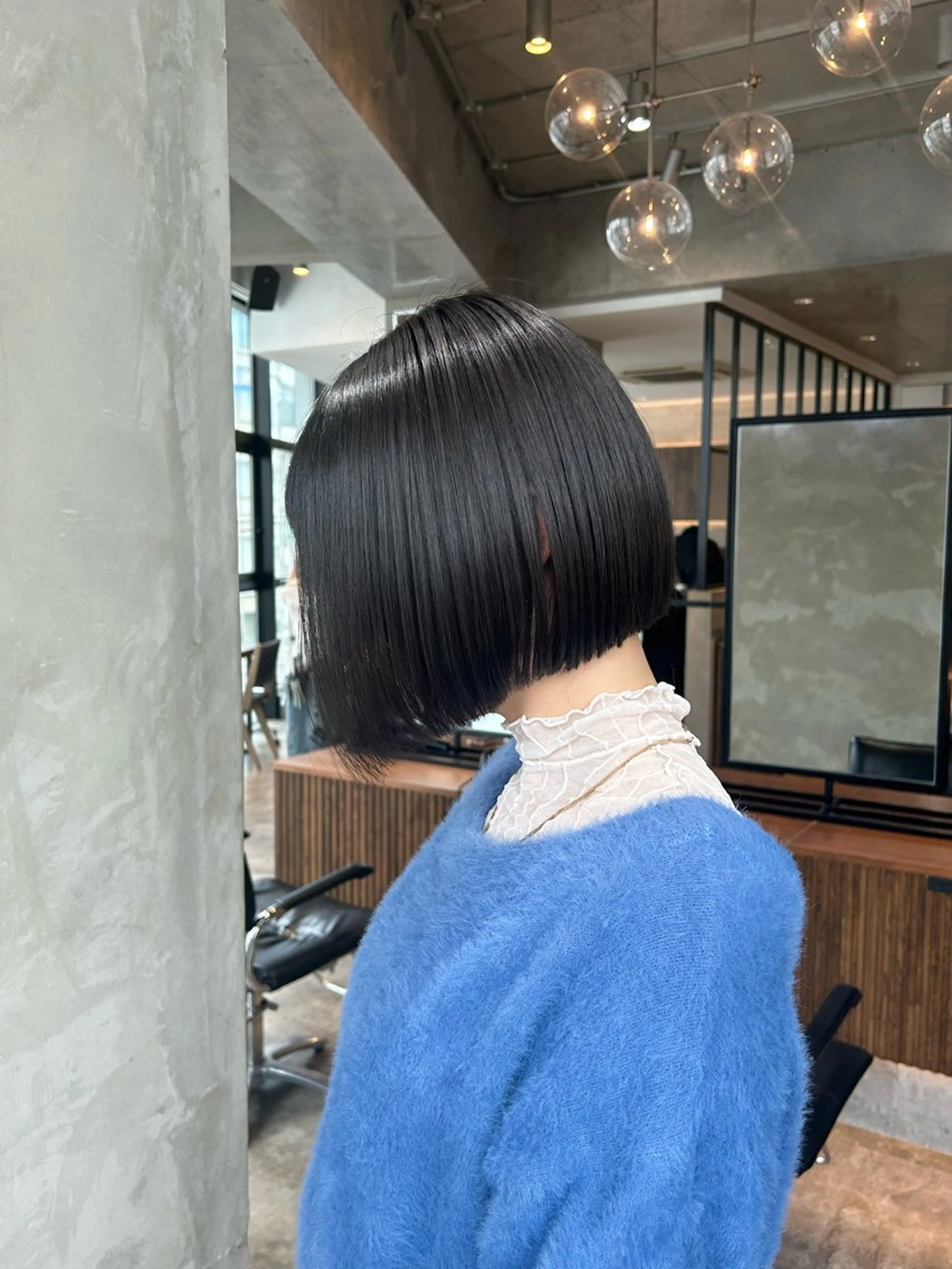 ショート カラー 切りっぱなしボブ アッシュ アッシュブラウン ブラウンカラー ボブ 渋谷/レイヤーボブ・ 韓国ボブ特化/楓のヘアスタイル